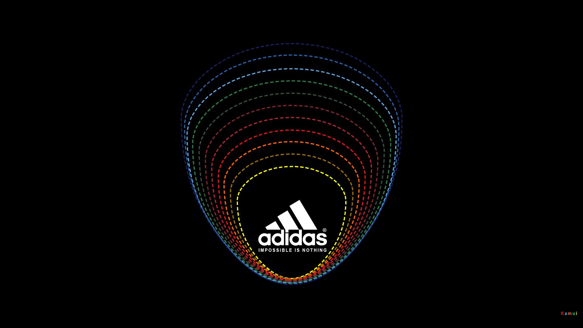 Logo Adidas cerchi colorati, 1920x1080 1080p, Desktop