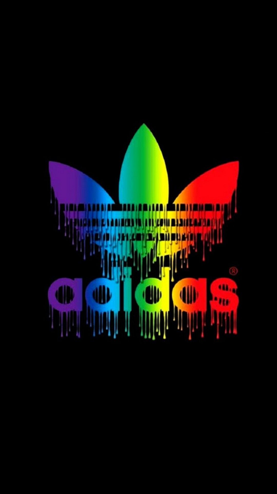 Logo Adidas colorato sgocciolante, 1080x1920 Verticale, Samsung Galaxy