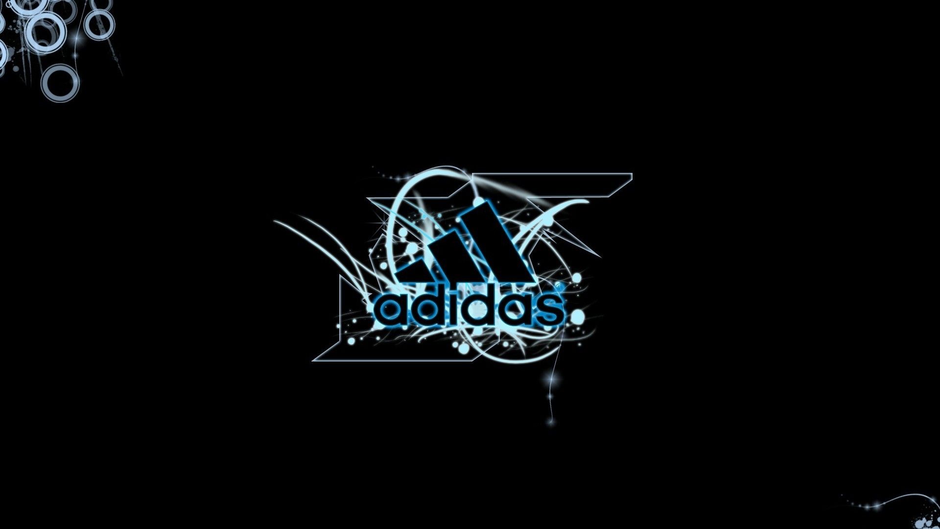 Logo Adidas blu astratto, 1920x1080 1080p, Laptop