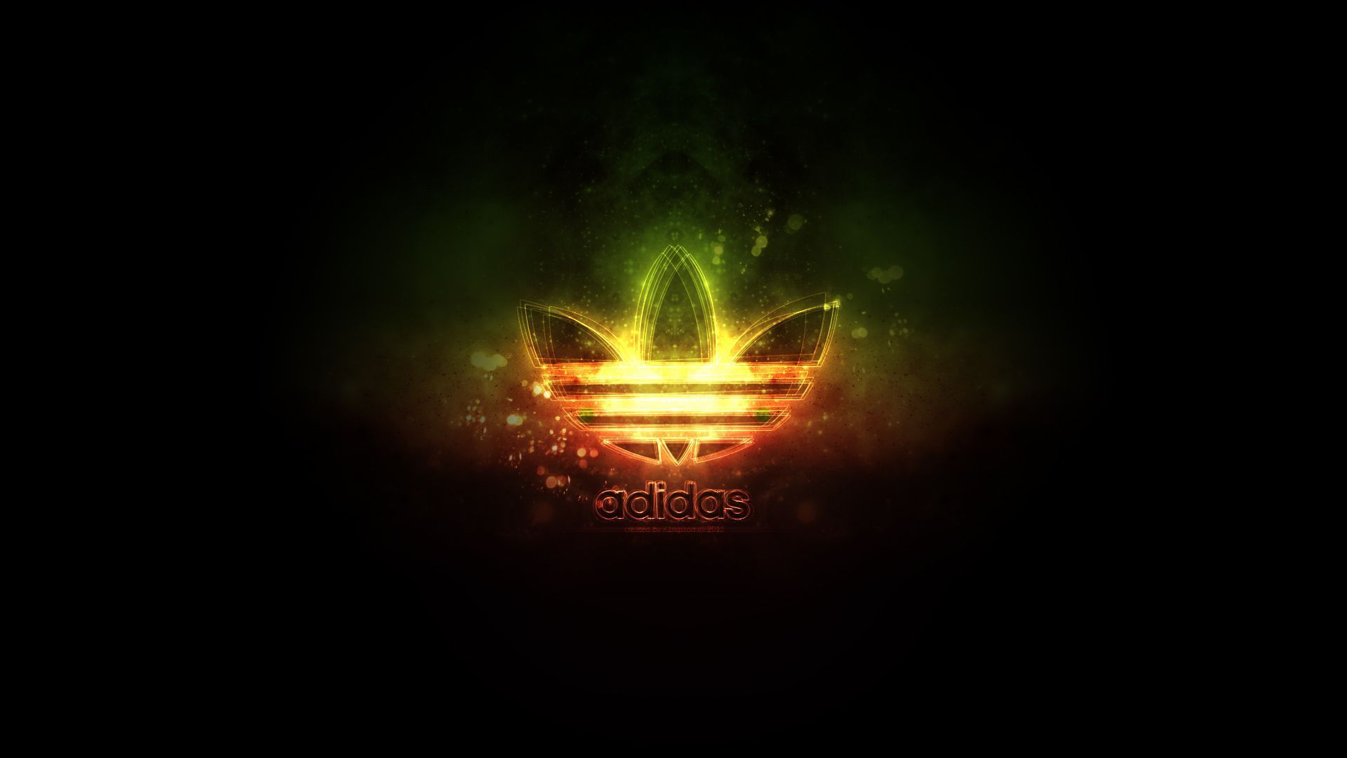 Logo Adidas fumo dorato, 1920x1080 Full HD, PC Desktop