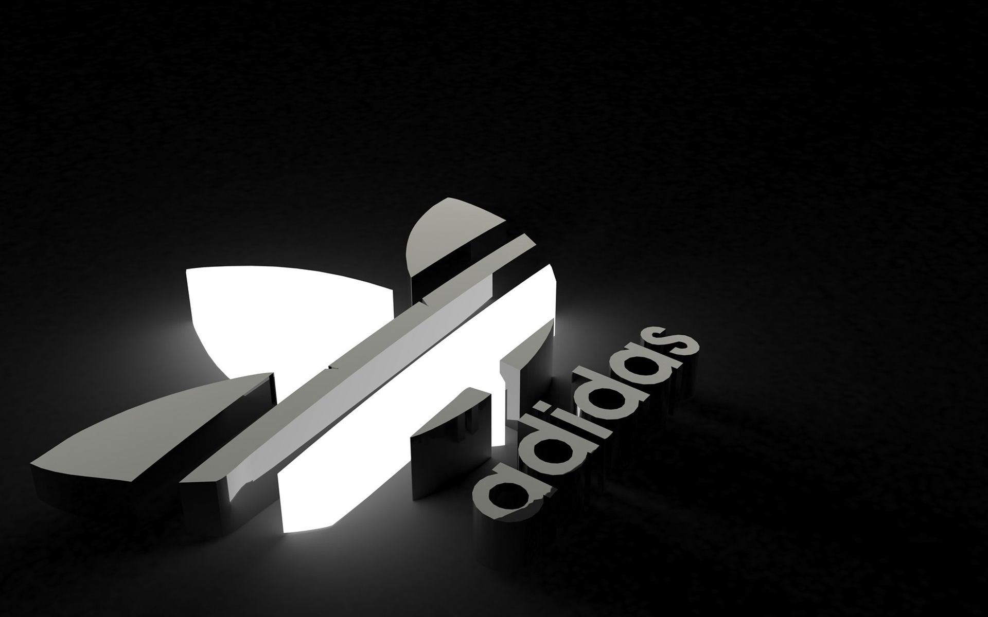 Logo Adidas 3D bianco, 1920x1200 Full HD+ WUXGA, Laptop