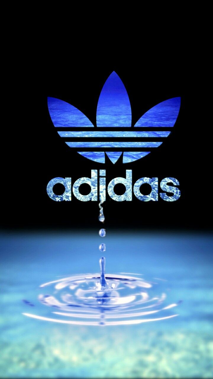 Logo Adidas blu acqua, tre strisce, 720x1280 Full HD Verticale, iPhone
