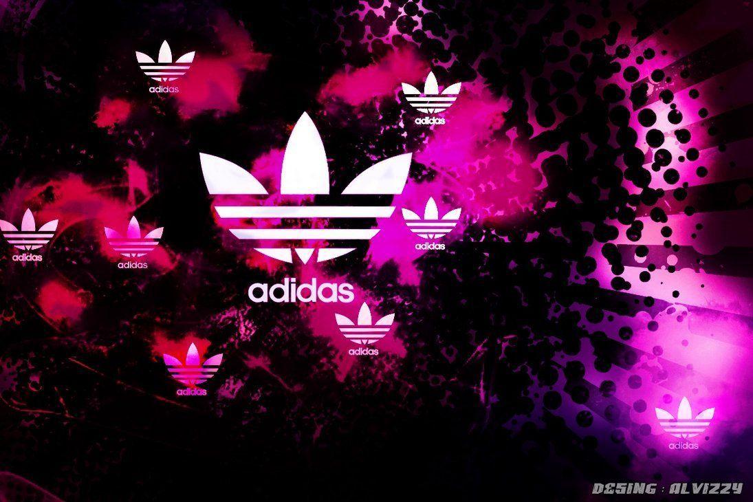 Logo Adidas colorato sfondo nero, 1107x1965 Verticale, Mobile