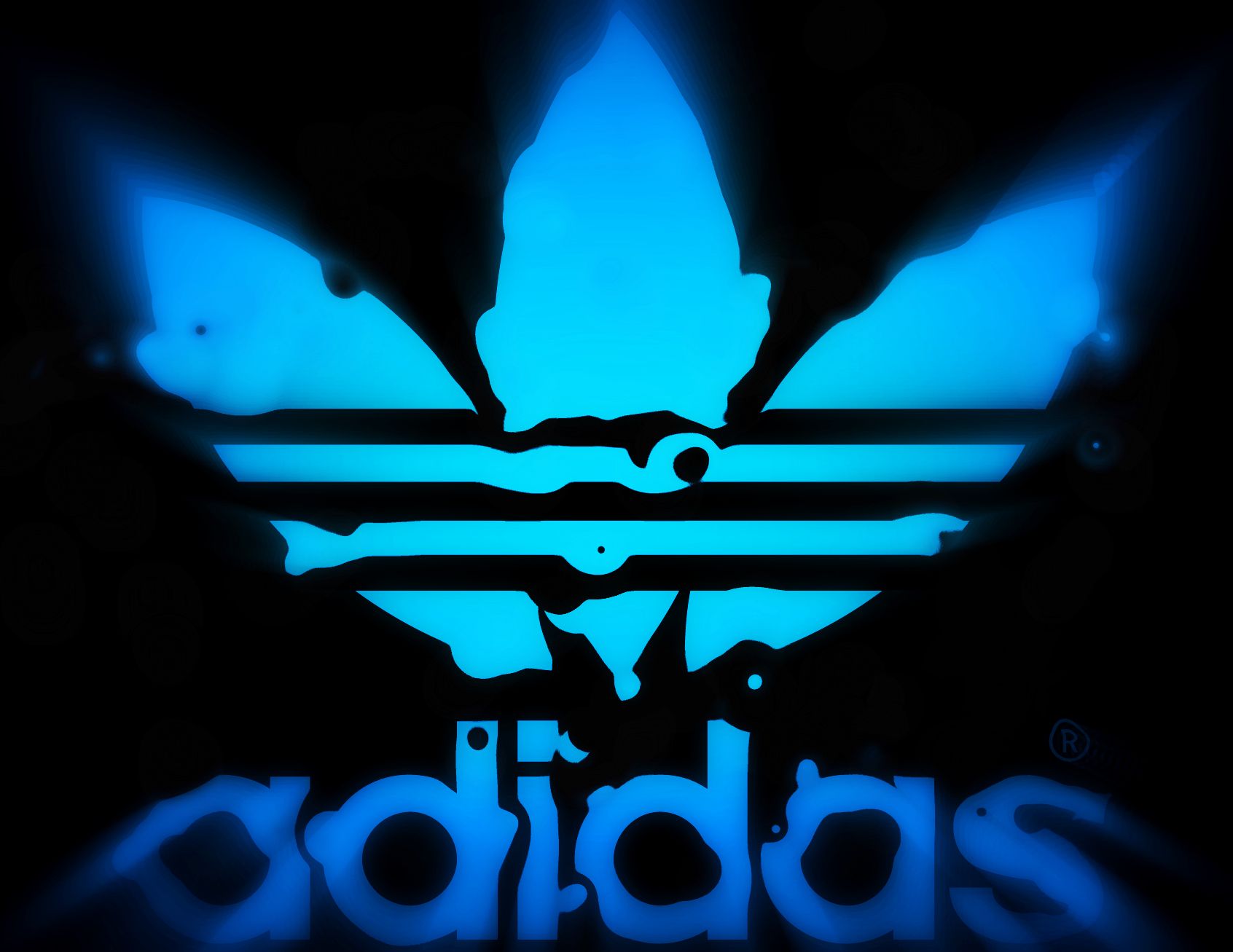Logo Adidas blu luminoso, 1692x1307 HD, PC