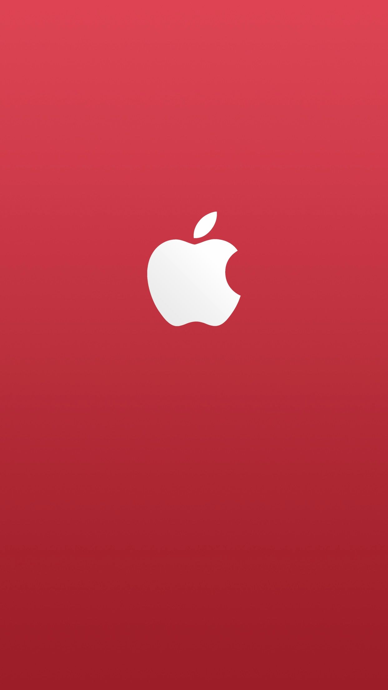 Logo Apple bianco sfondo rosso, 1242x2208 Verticale, Mobile