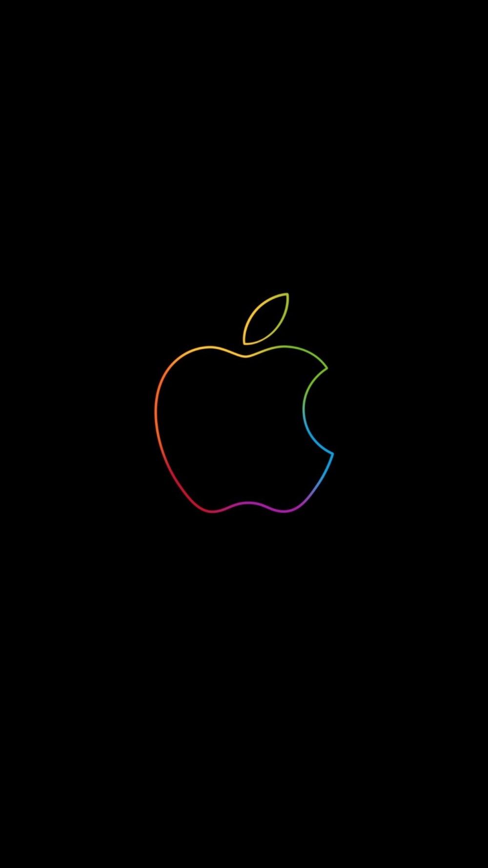 Logo Apple contorno colorato, 1000x1778 Full HD Verticale, Smartphone
