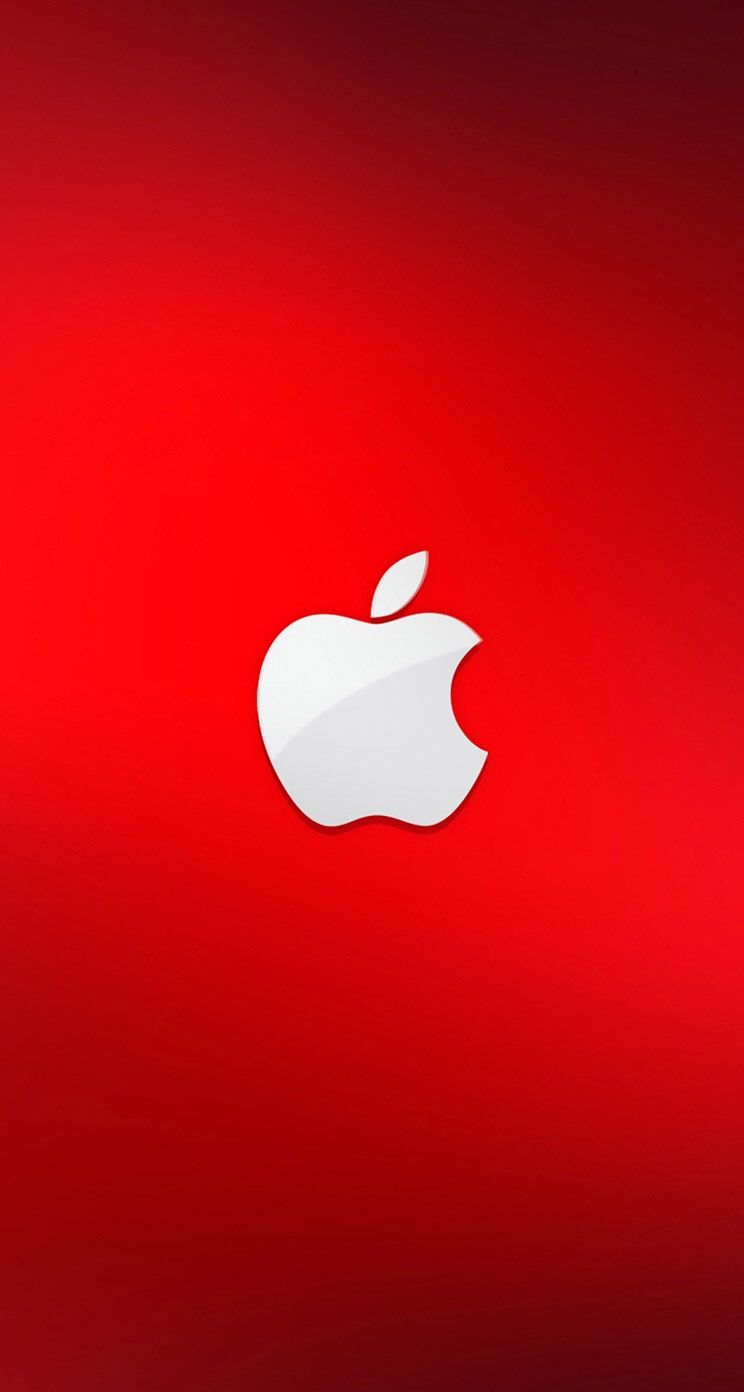 Logo Apple bianco sfondo rosso, 744x1392 Verticale, Xiaomi