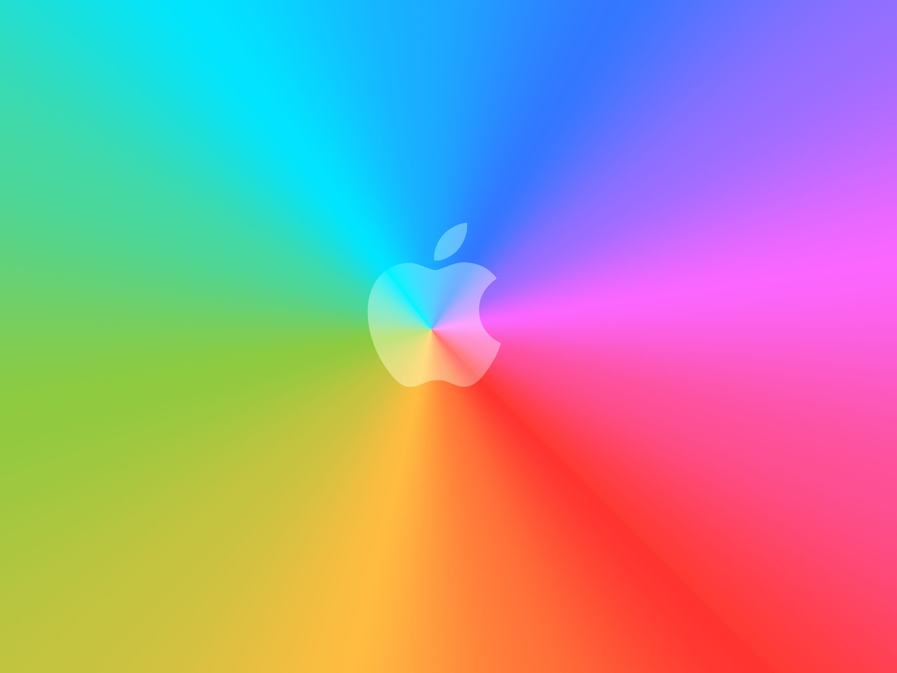 Logo Apple sfumatura arcobaleno, 2880x2160 2K+, PC