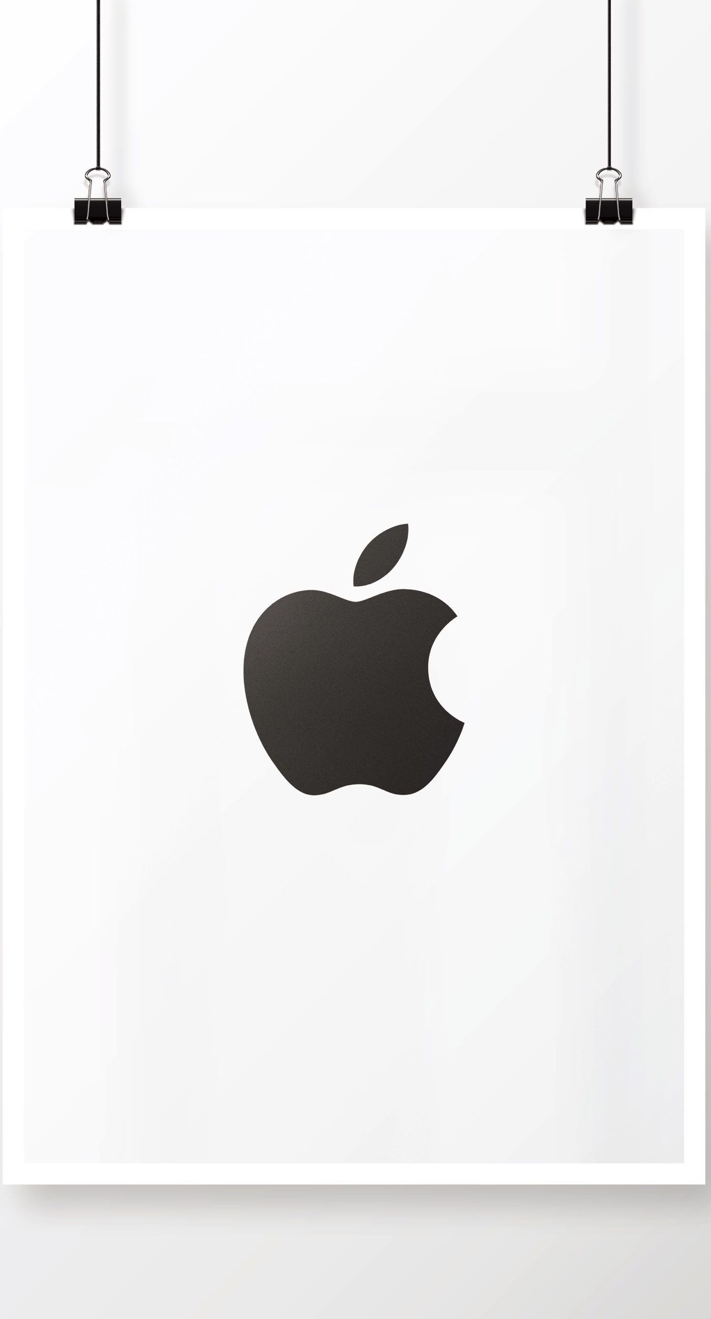 Logo Apple nero su poster, 1398x2592 Full HD Verticale, Smartphone