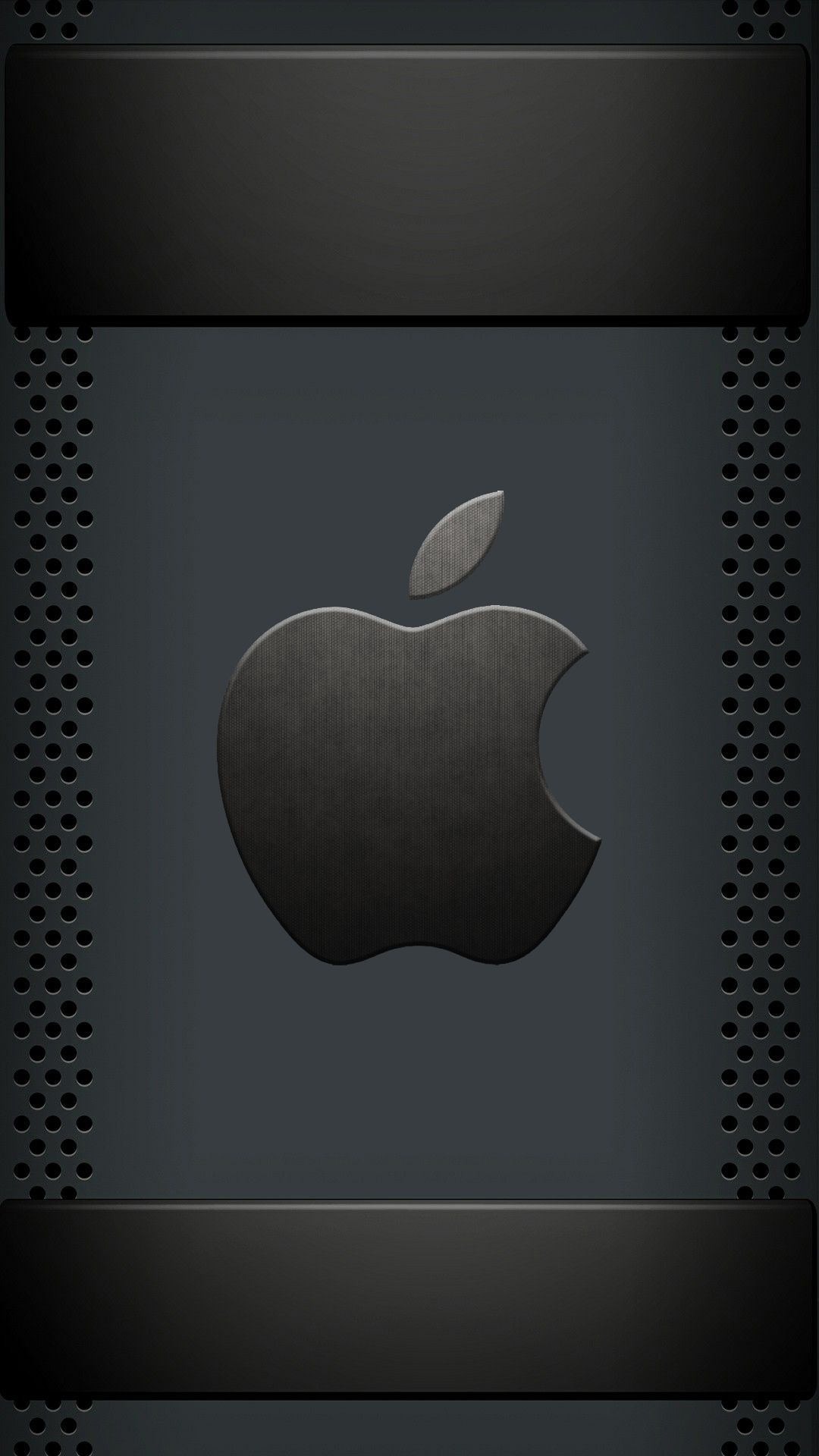 Logo Apple nero metallico, 1080x1920 Full HD Verticale, iPhone