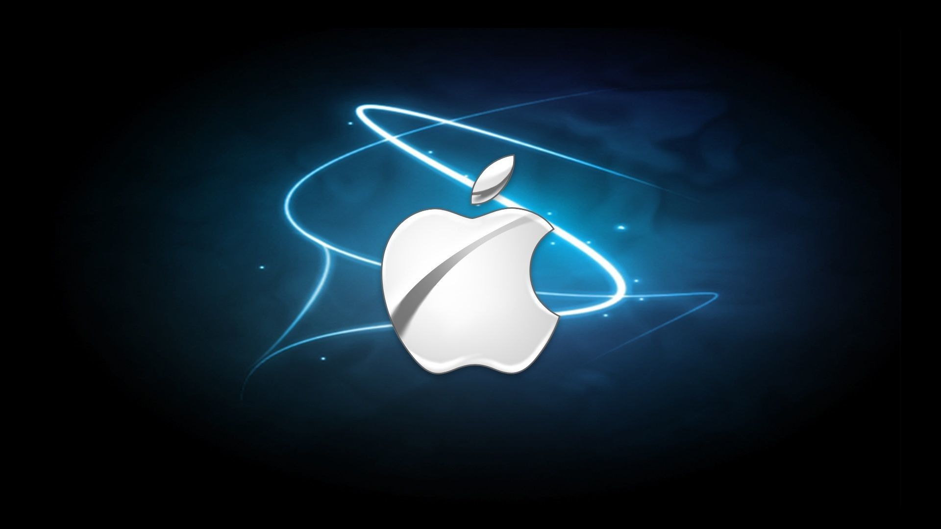 Logo Apple con anelli blu, 1920x1080 1080p, Desktop