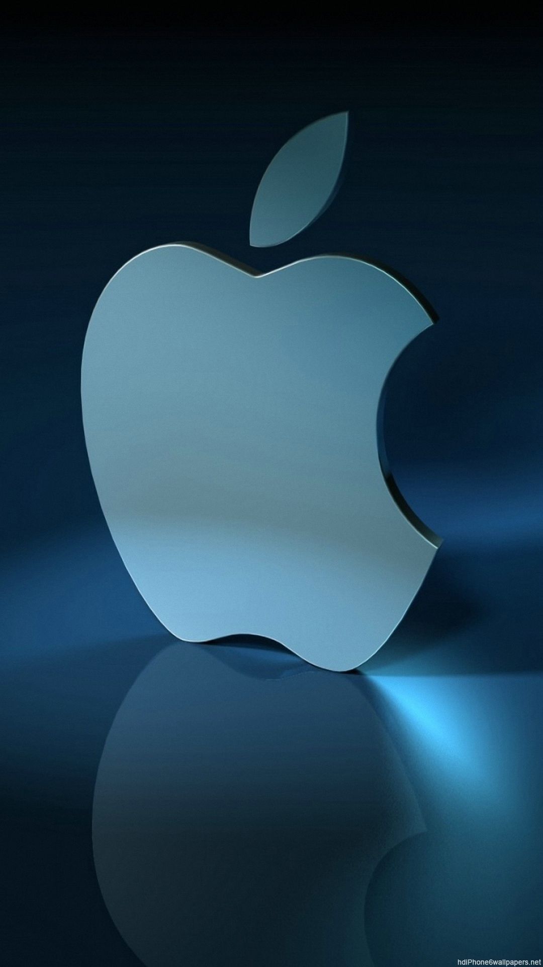 Logo Apple blu riflesso, 1080x1920 Full HD Verticale, Samsung Galaxy