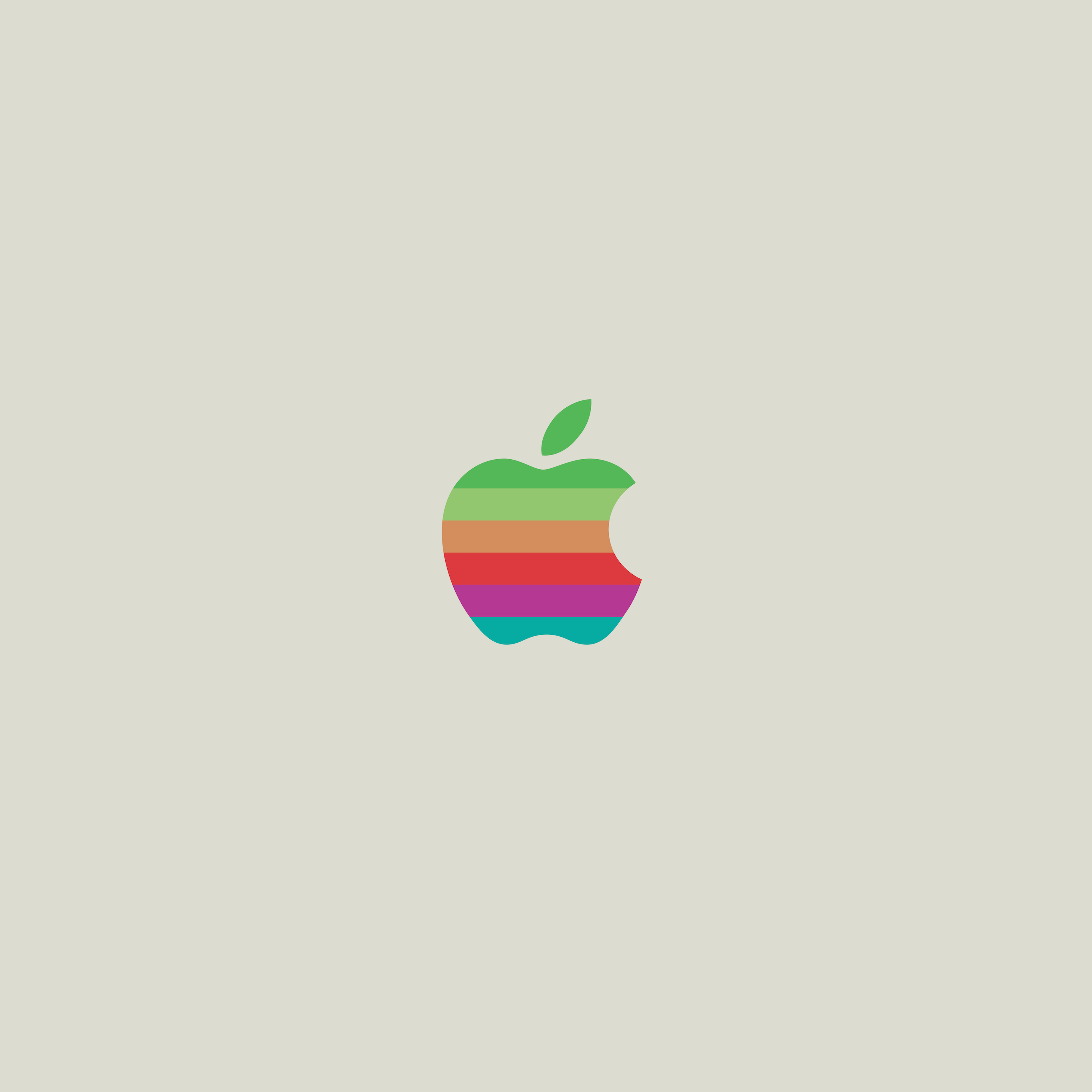 Logo Apple retro arcobaleno, 2732x2732 2K+, Monitor Gaming