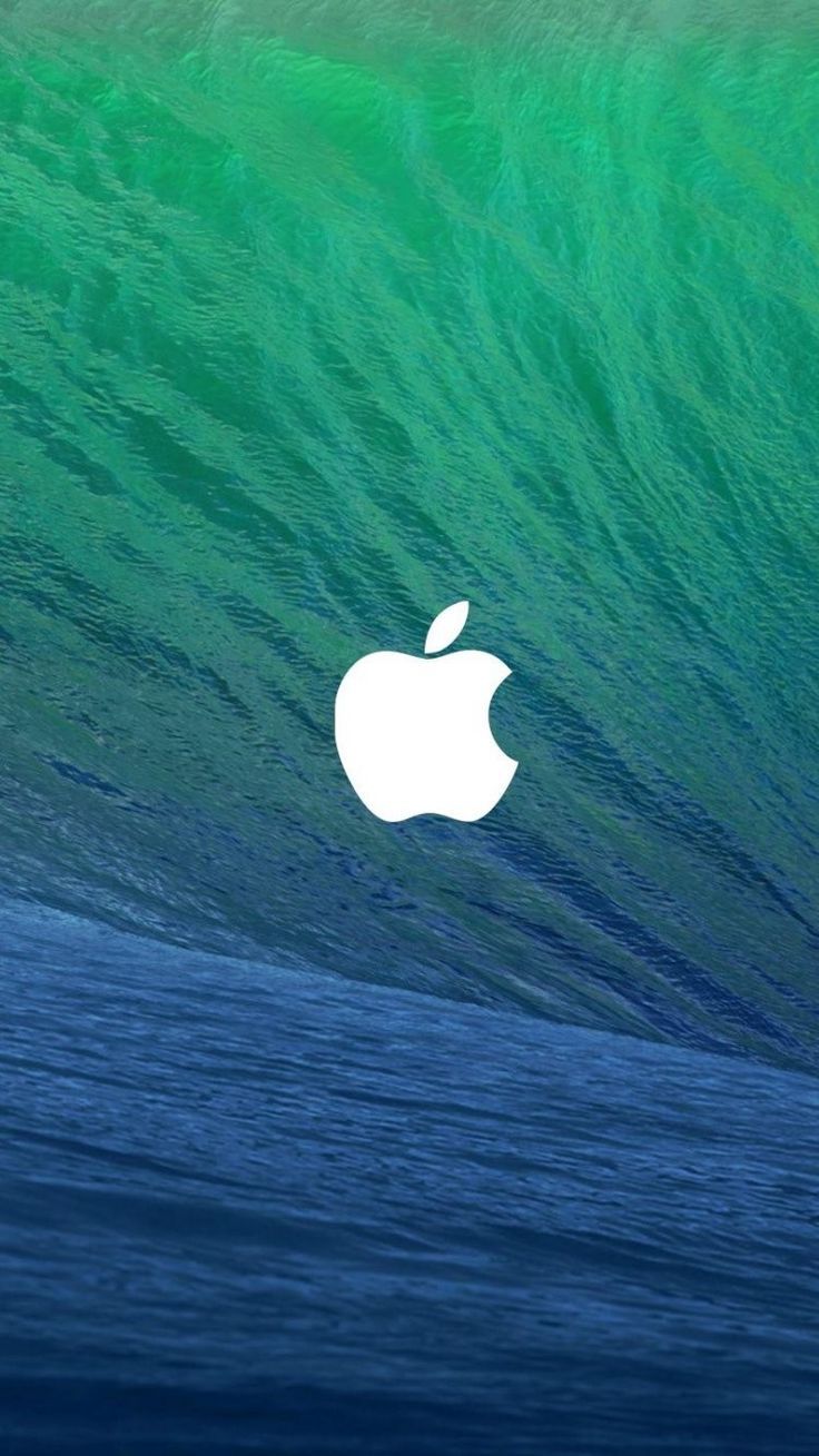 Logo Apple su onda oceano, 736x1309 Full HD Verticale, Smartphone