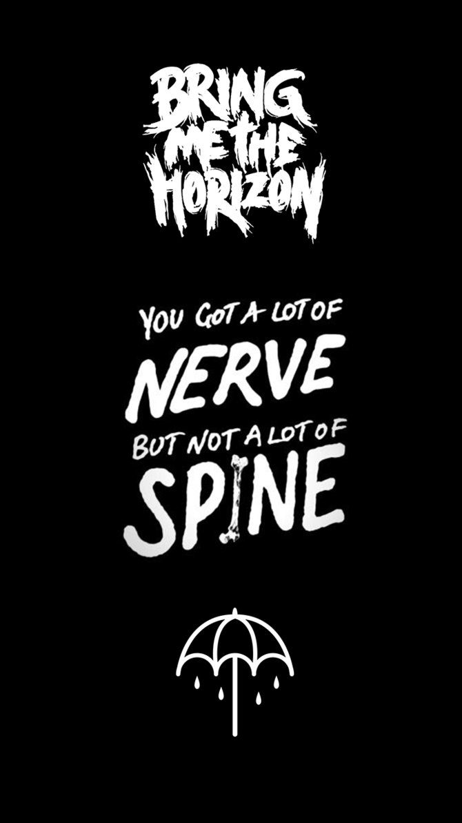 Logo Bring Me The Horizon nero, 670x1192 Verticale, Android