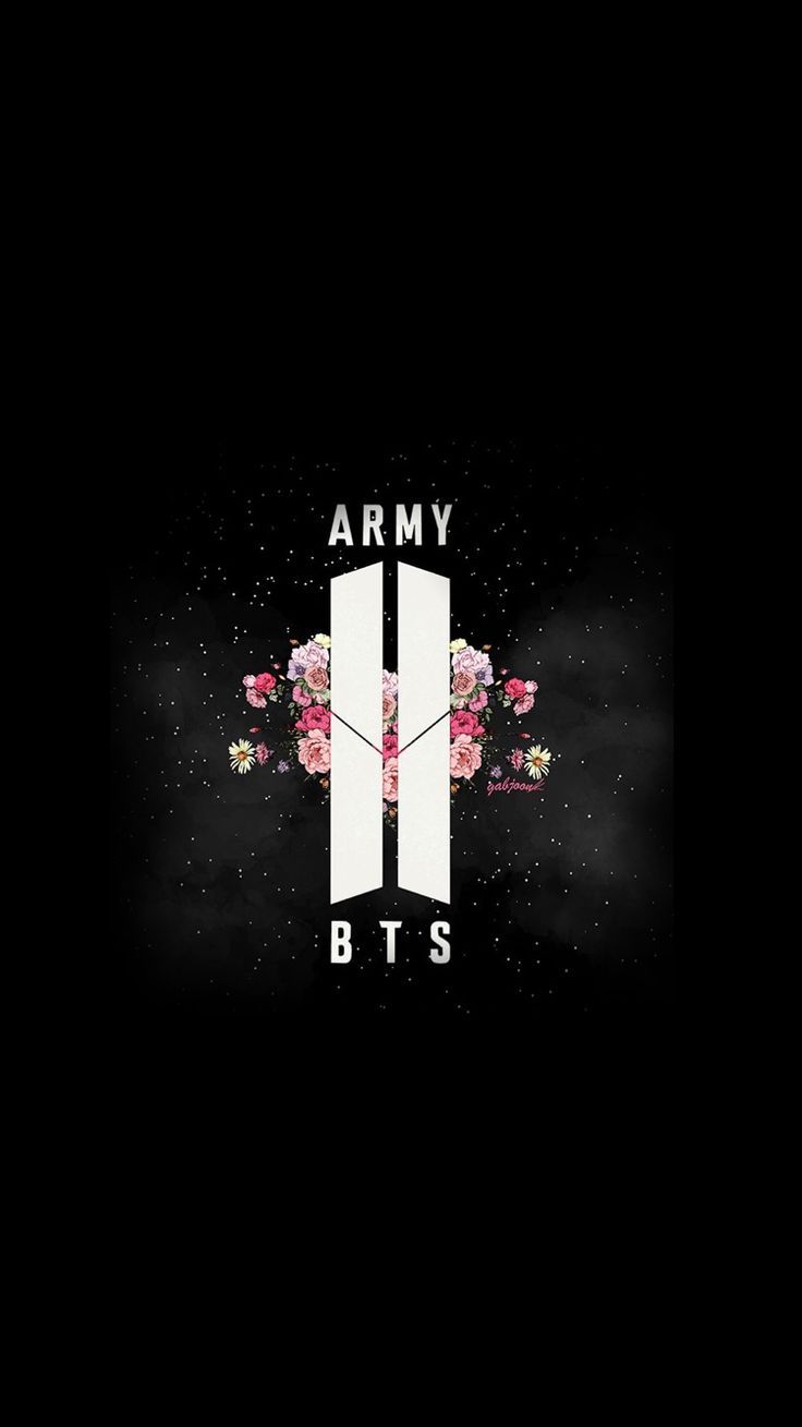 Logo BTS Army nero, Bangtan Sonyeondan, 736x1309 Full HD Verticale, Smartphone