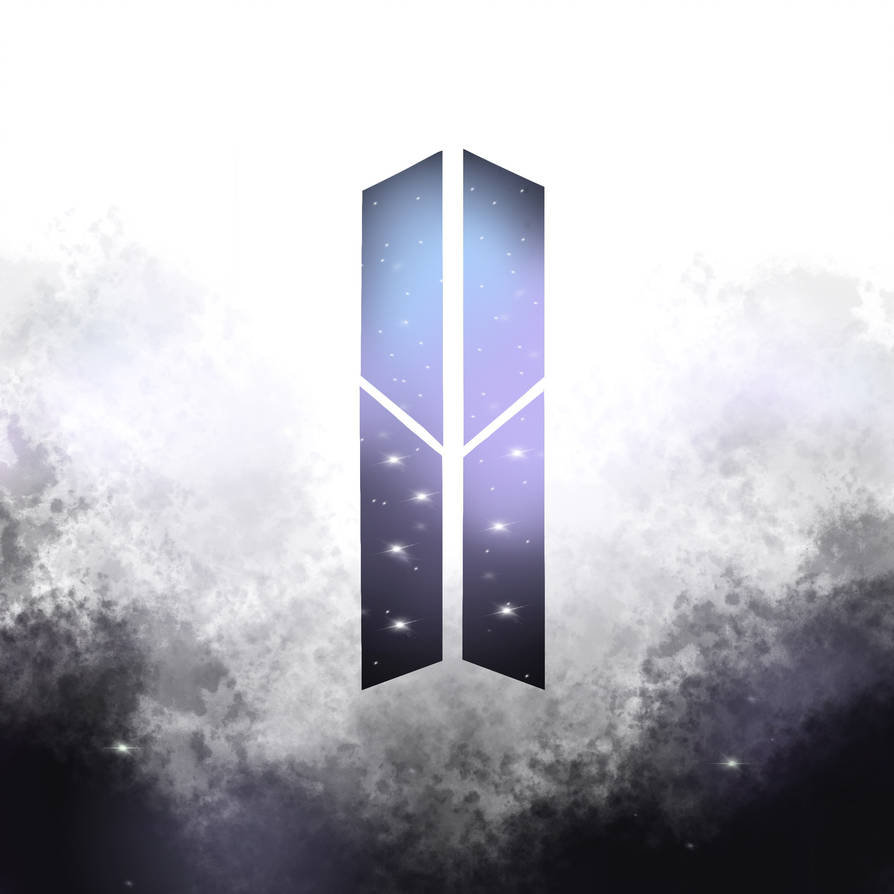 Logo BTS con galassia, 894x894 HD, Desktop