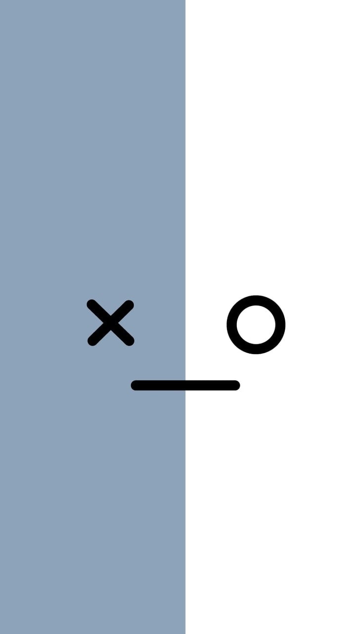 Simbolo X_O blu bianco, 720x1280 Verticale, Mobile