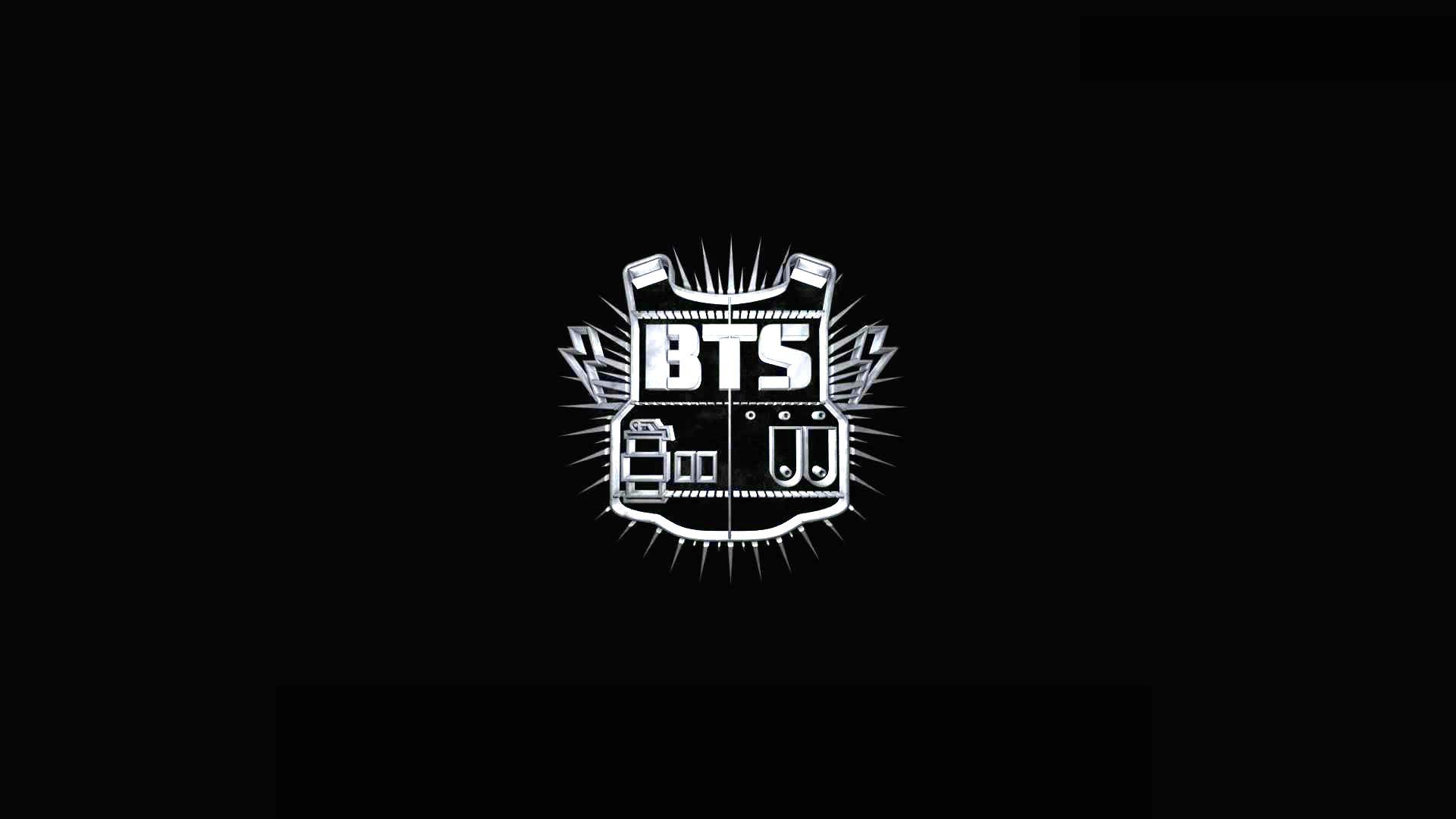 Logo BTS bianco nero, 1920x1080 1080p, PC Desktop