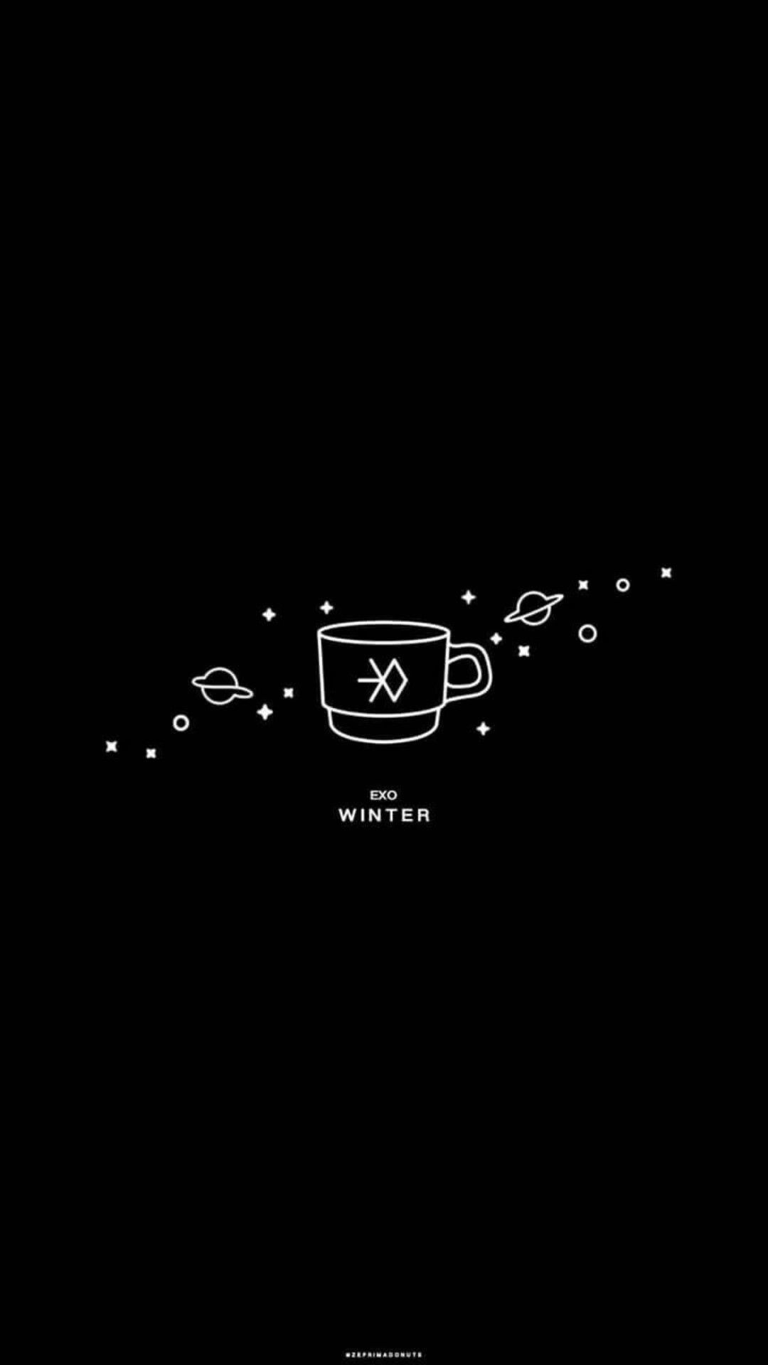 Tazza con simbolo BTS nero, 1080x1920 Verticale, Telefono