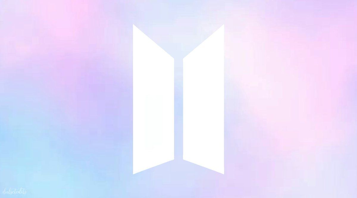 Logo BTS bianco pastello, 1200x666 HD, PC