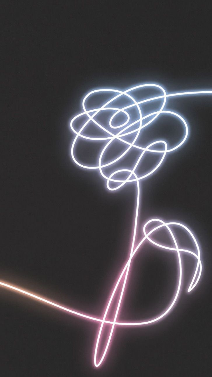 Fiore neon disegno luminoso, 727x1293 Verticale, OnePlus