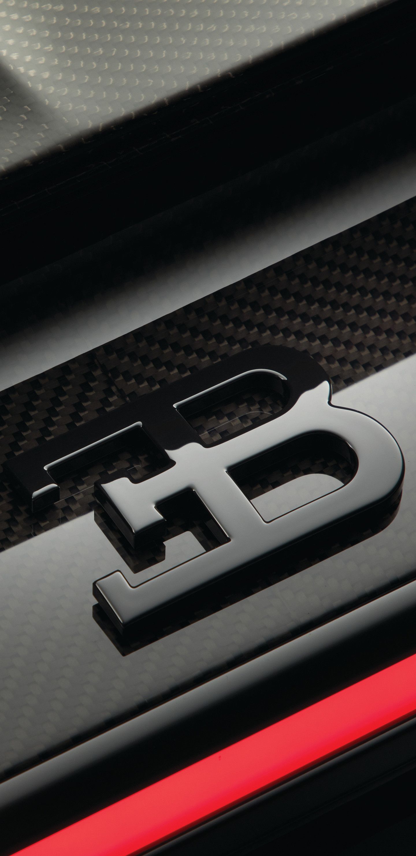 Logo Bugatti nero fibra carbonio, 1440x2960 Verticale, OnePlus