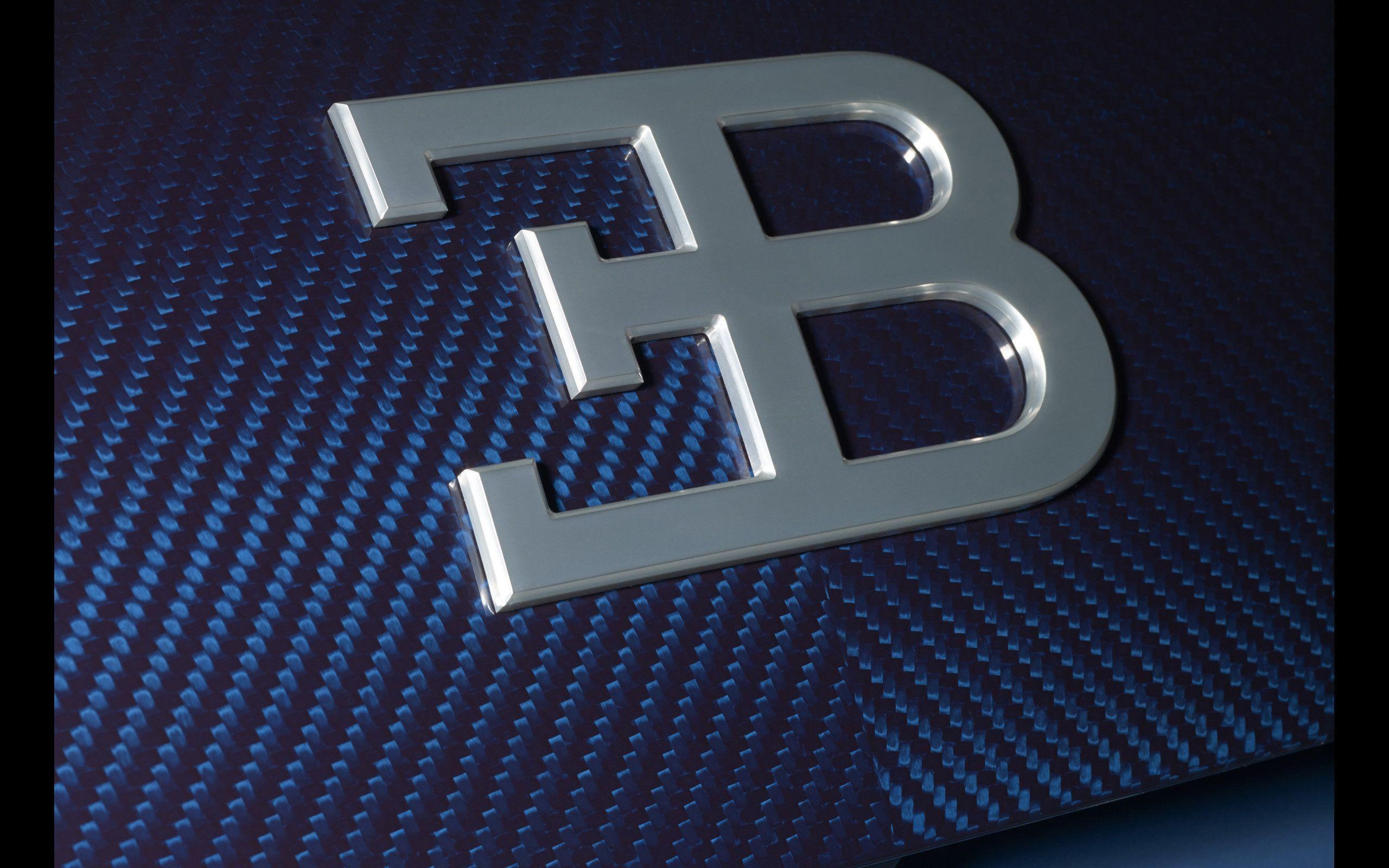 Logo Bugatti argento su fibra carbonio, 2560x1600 2K, PC