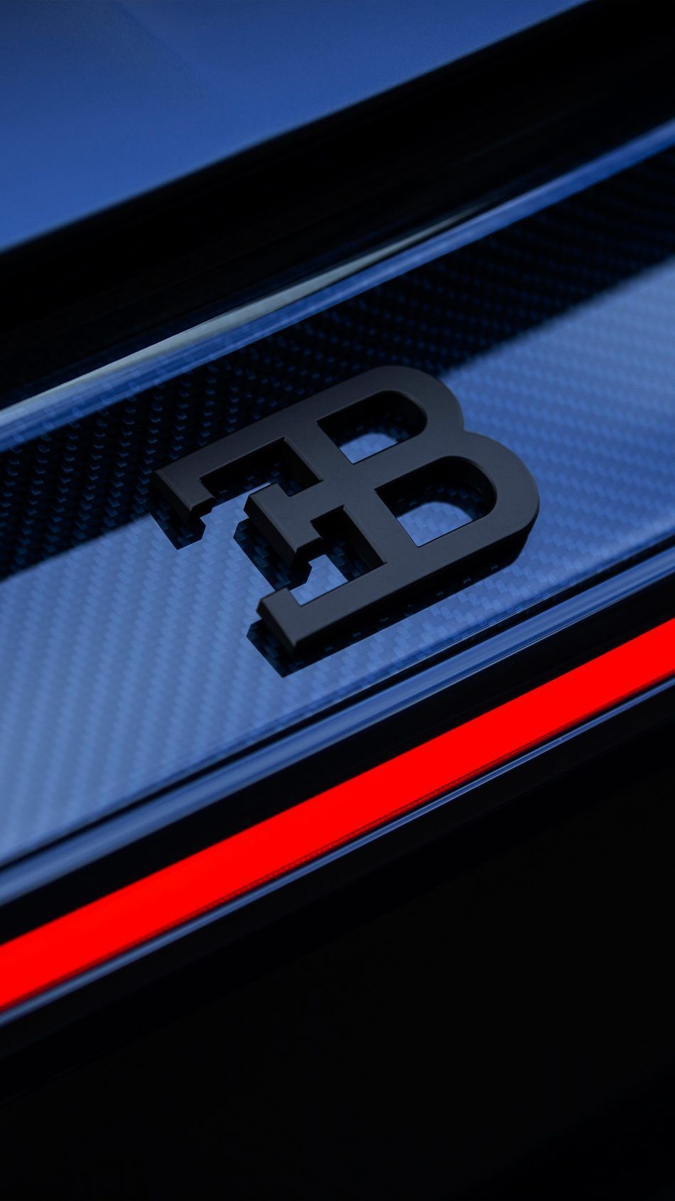Logo Bugatti su auto blu, W16, 950x1689 Full HD Verticale, Smartphone