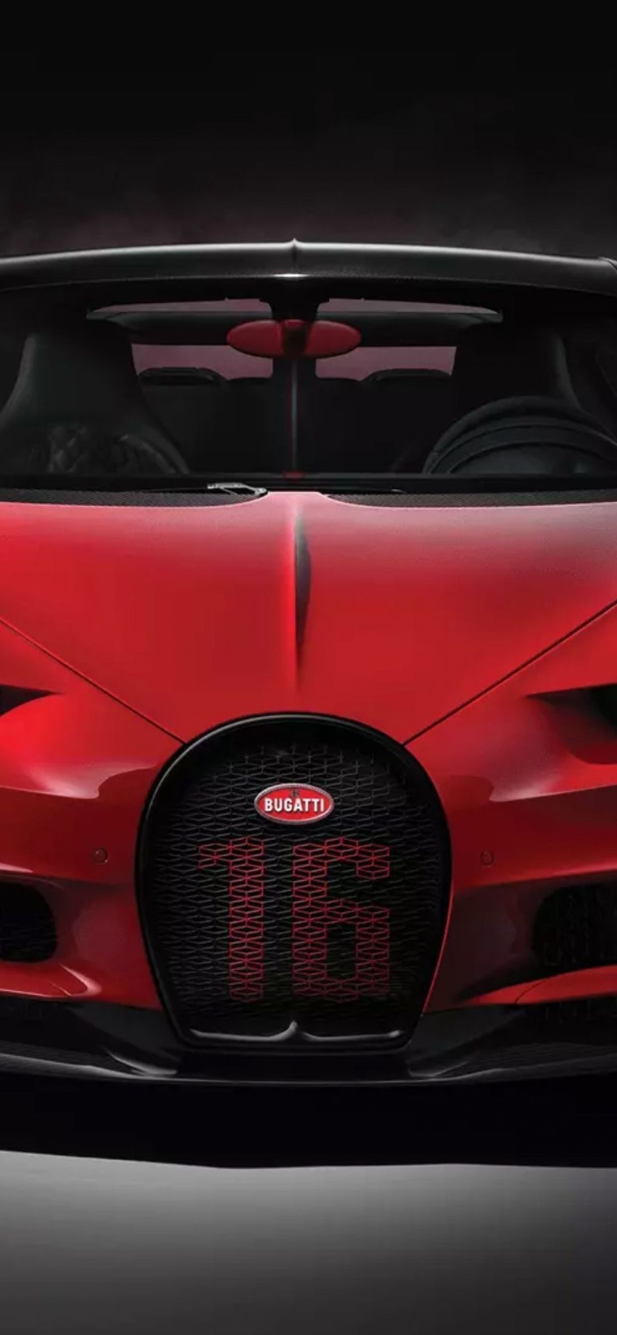 Bugatti Chiron rossa logo, 1242x2688 Full HD Verticale, Smartphone