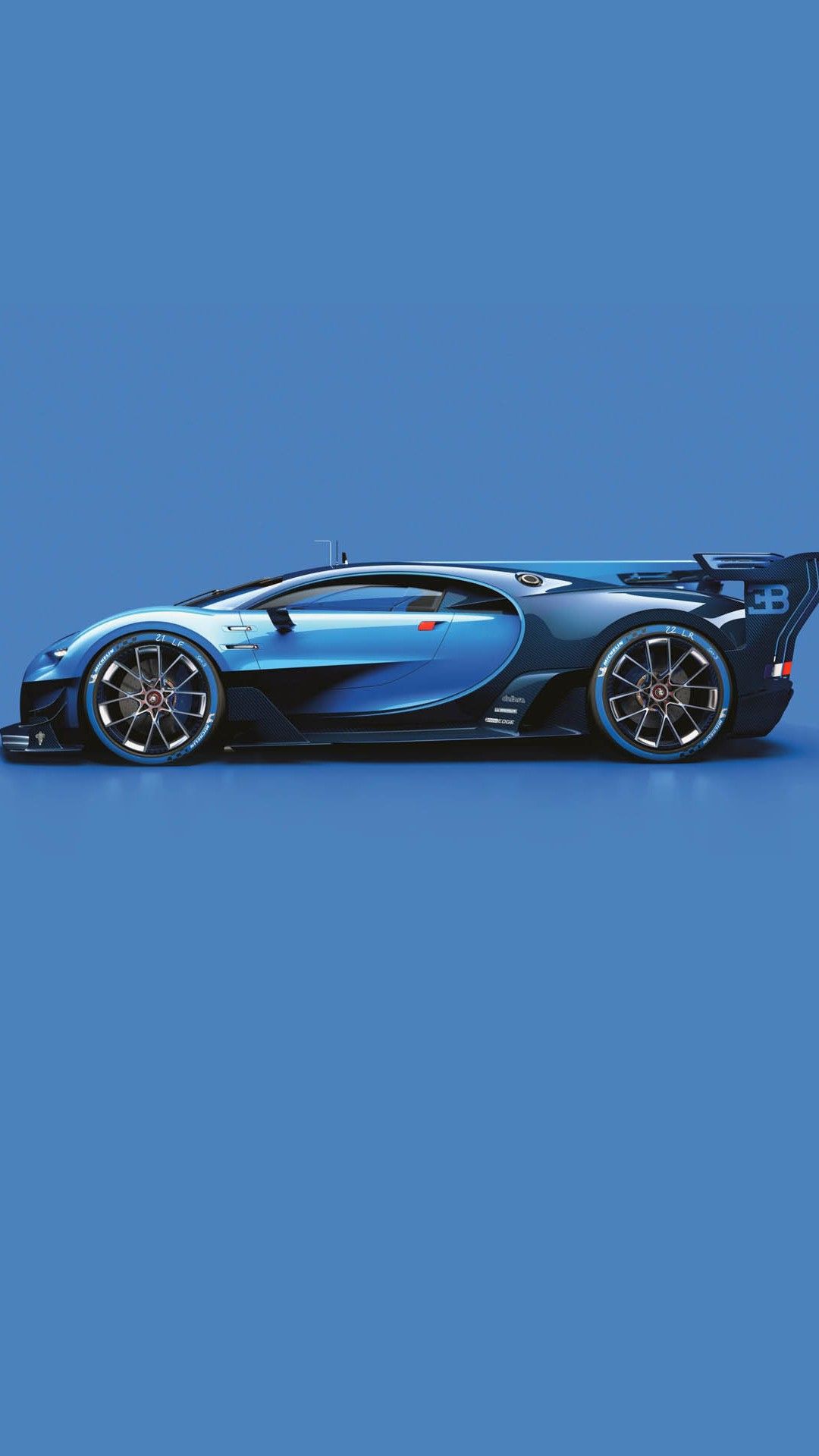 Bugatti Chiron blu su strada, 1080x1920 Full HD Verticale, Smartphone