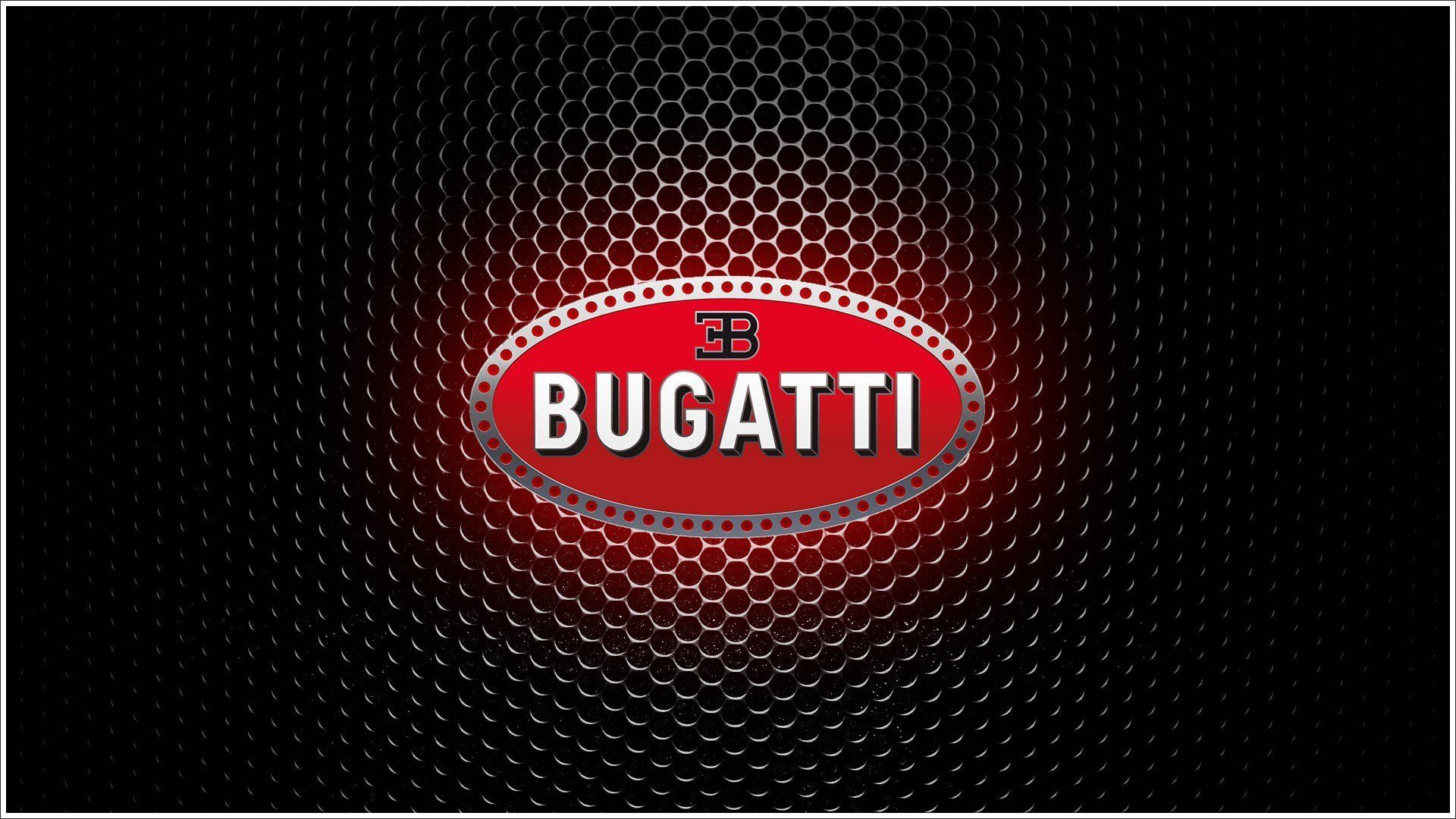 Logo Bugatti rosso metallico, W16, 1920x1080 1080p, PC