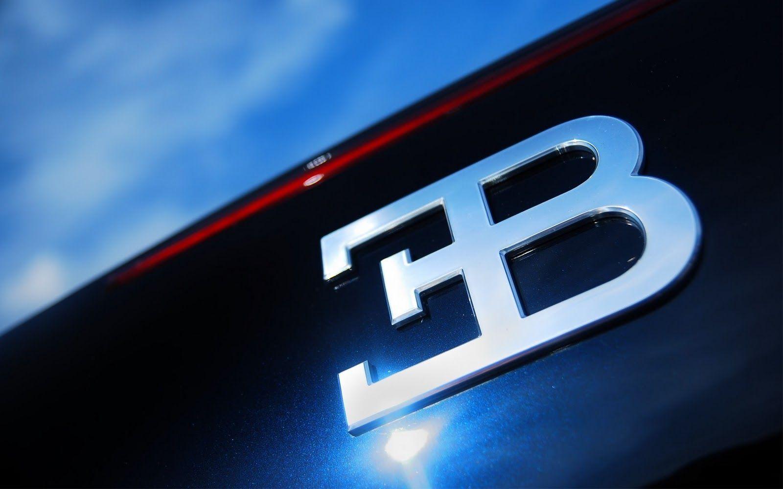 Logo Bugatti EB metallico, hypercar, 1600x1000 HD Ready, Desktop