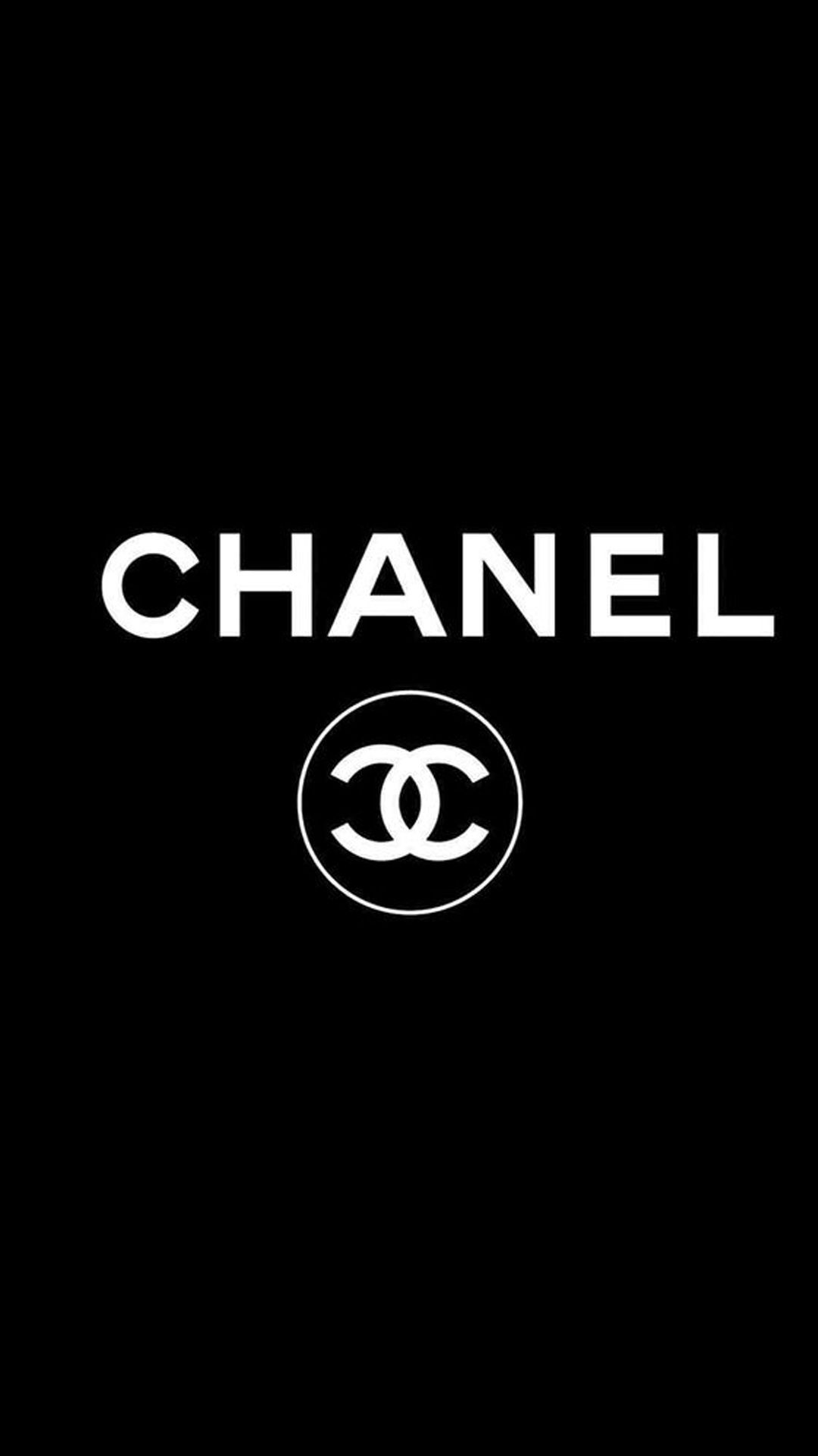 Logo Chanel bianco nero, moda di lusso, 1080x1920 Verticale, Mobile