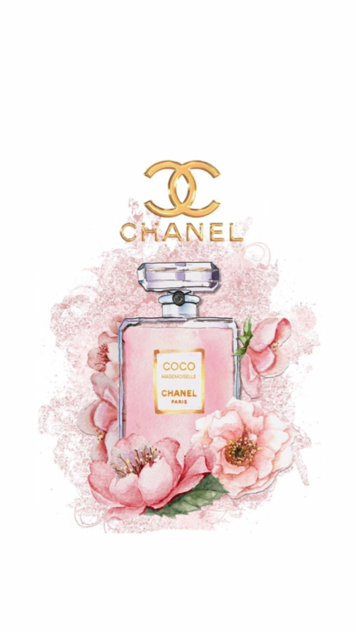 Profumo Chanel con fiori rosa, 1242x2208 Full HD Verticale, Realme