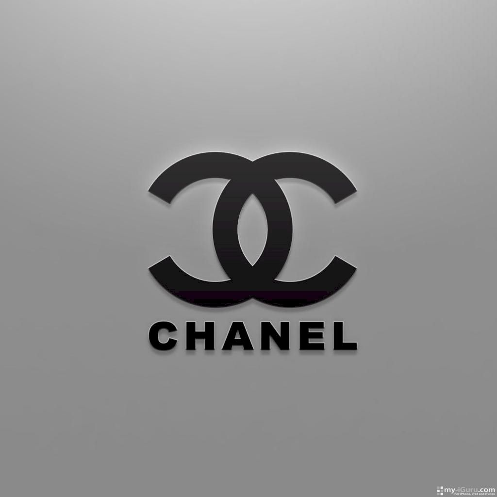 Logo Chanel nero grigio, 1024x1024 HD, Laptop