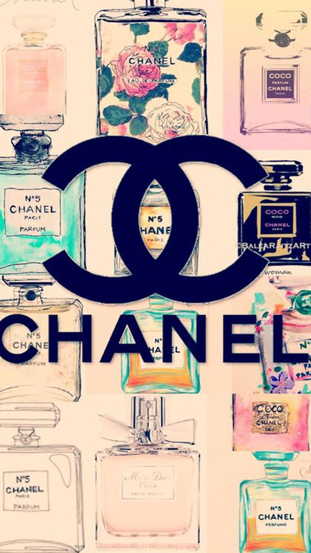 Logo Chanel con profumi, 1080x1920 Verticale, Telefono