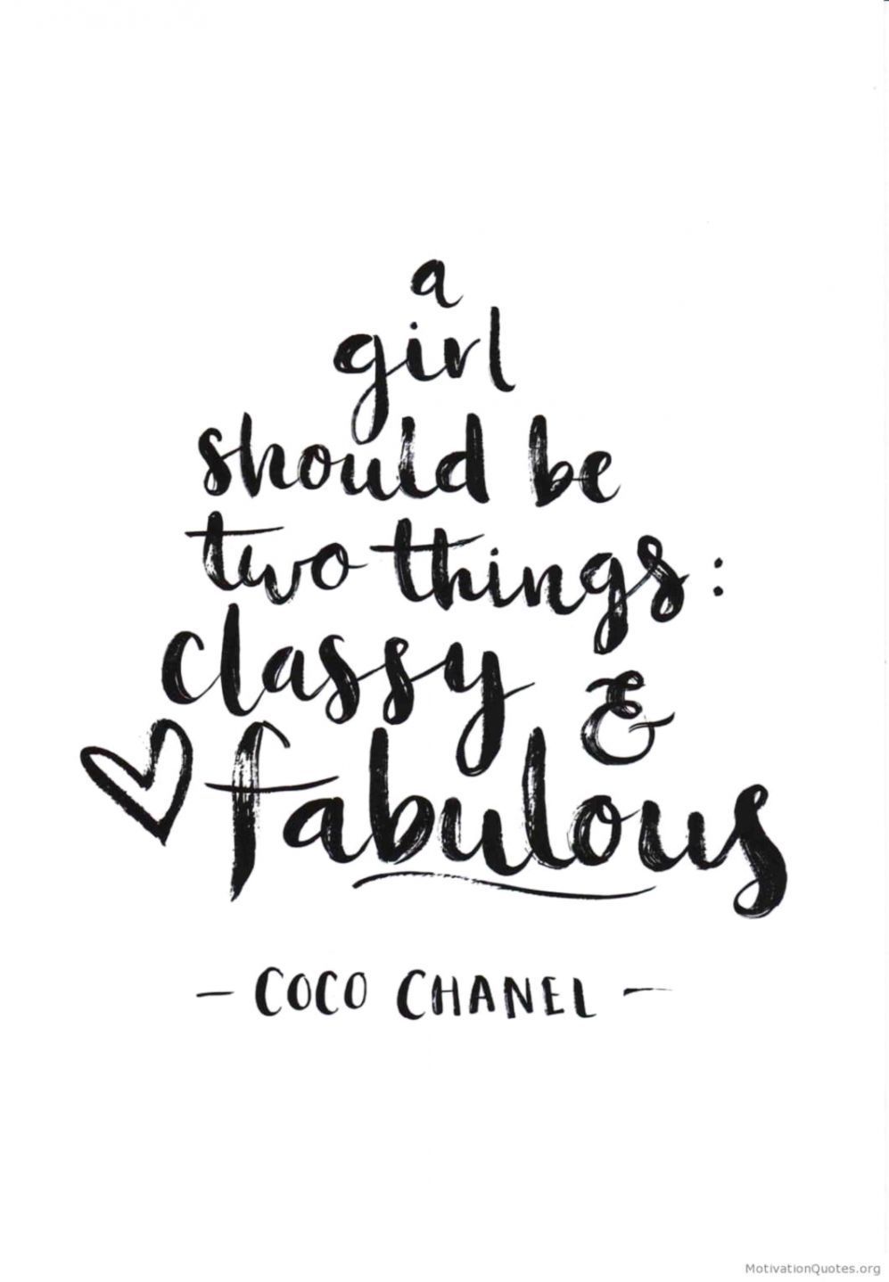 Citazione Coco Chanel scritta nera, 997x1438 Verticale, Mobile