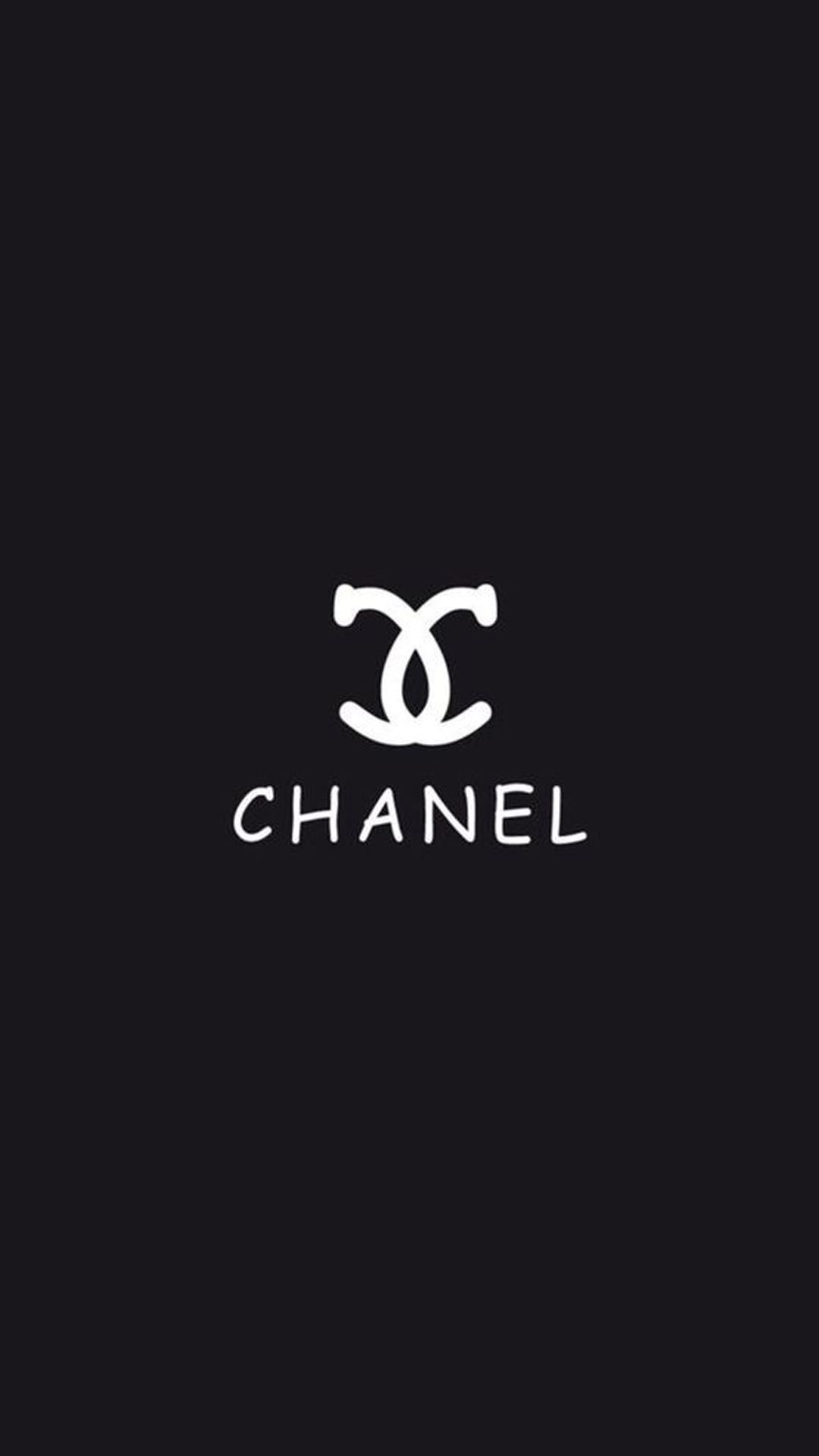 Logo Chanel bianco nero, moda di lusso, 1080x1920 Verticale, Telefono