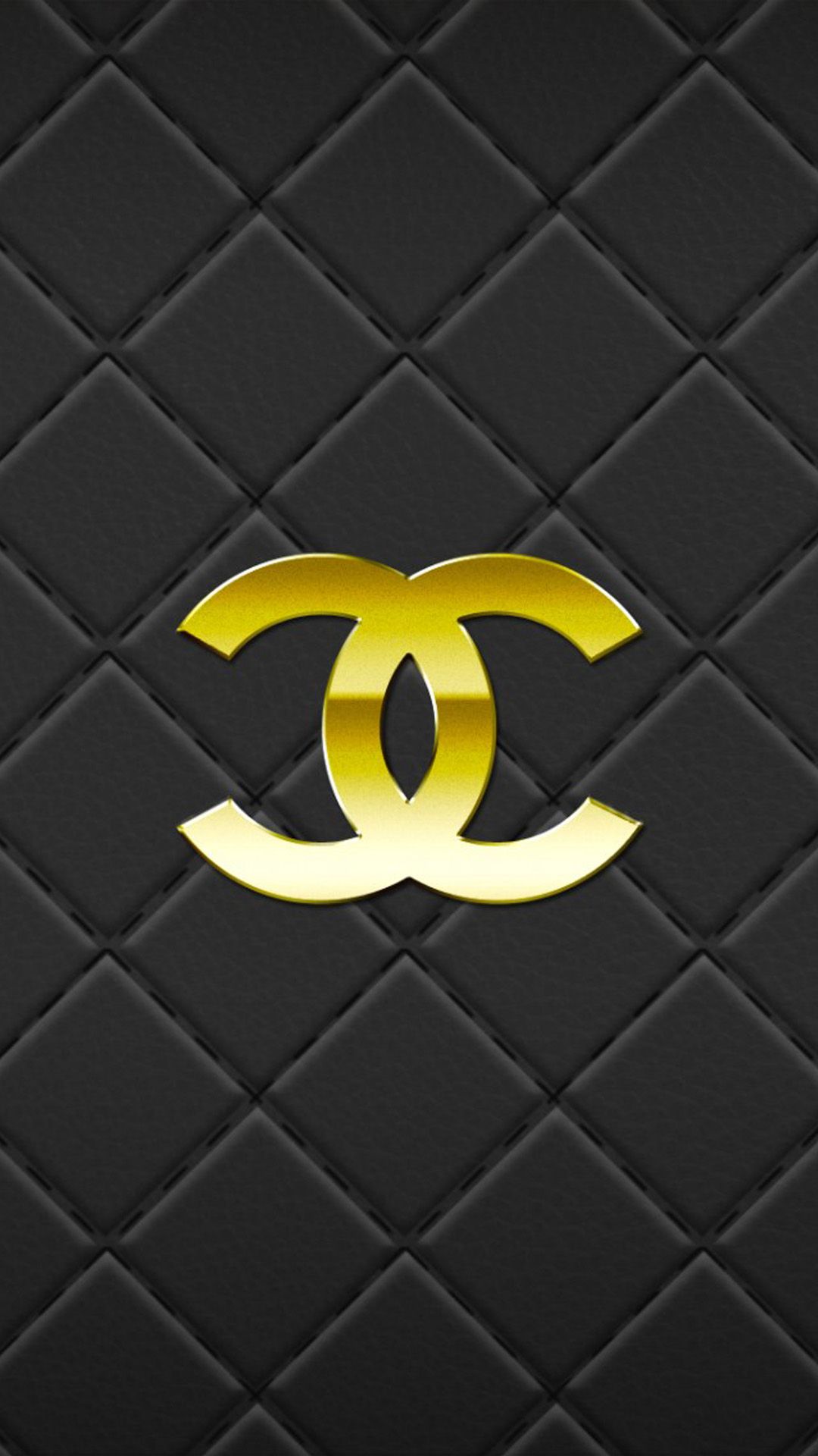 Logo Chanel dorato trapuntato, 1080x1920 Full HD Verticale, Samsung Galaxy