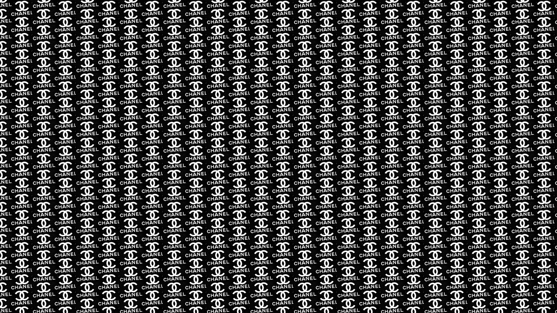 Logo Chanel ripetuto bianco nero, 1920x1080 1080p, Laptop