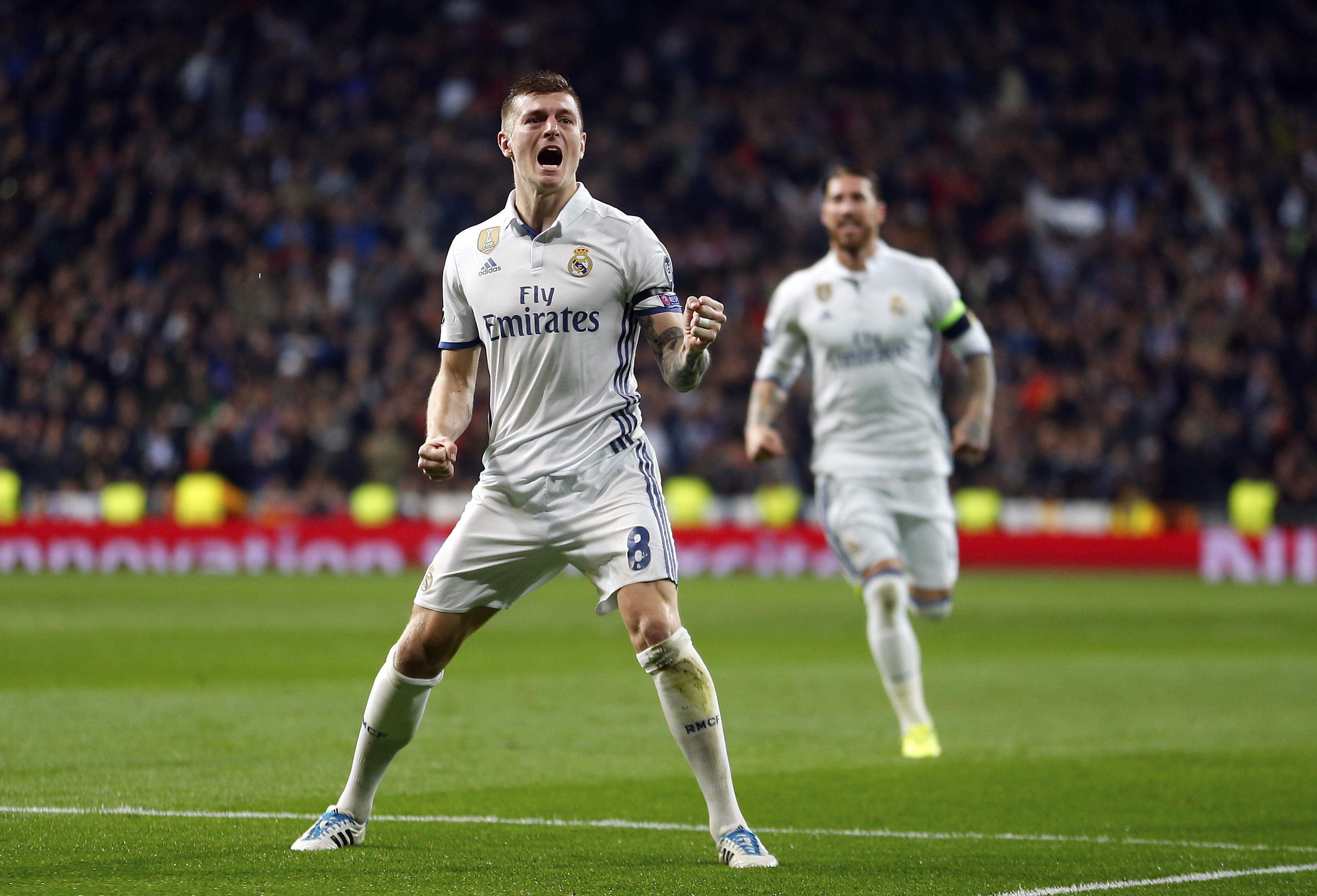 Toni Kroos esulta Real Madrid, 3396x2311 2K, Monitor Gaming