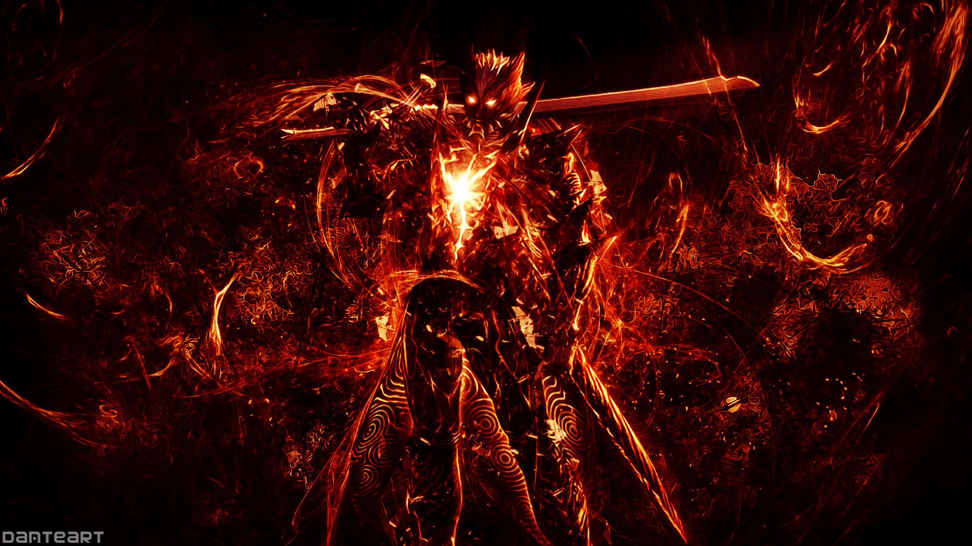 Guerriero infuocato Devil May Cry, 1920x1080 1080p, Laptop