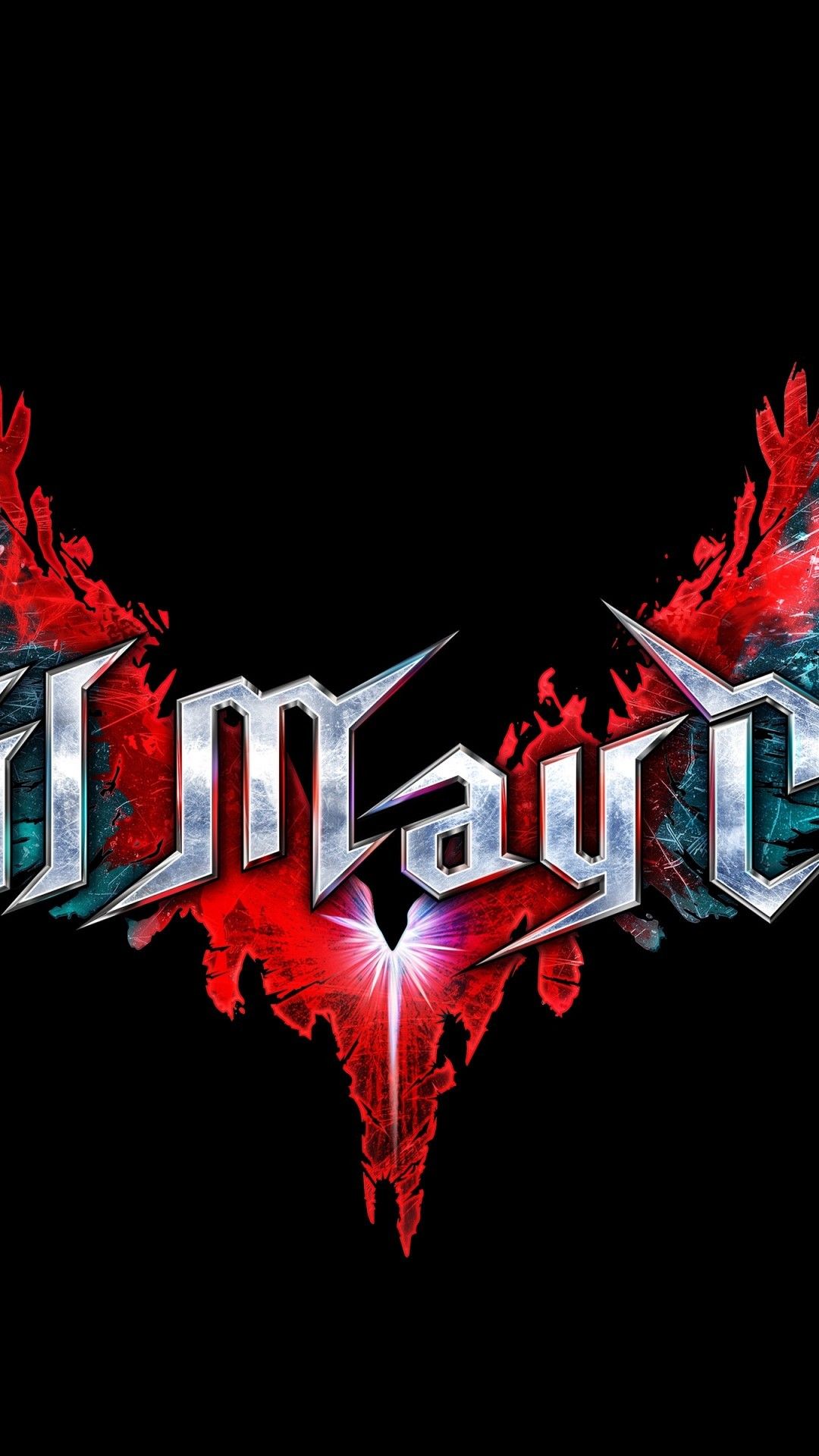 Logo Devil May Cry rosso, Capcom, 1080x1920 Full HD Verticale, Smartphone