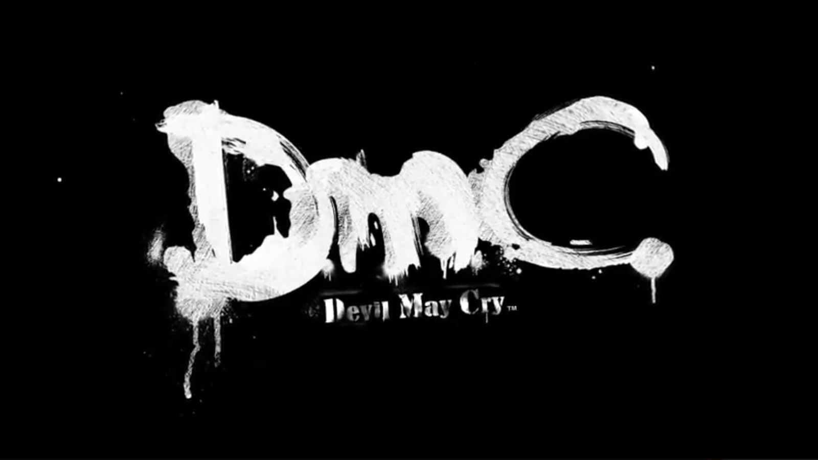 Logo Devil May Cry bianco nero, 1600x900 HD, iMac
