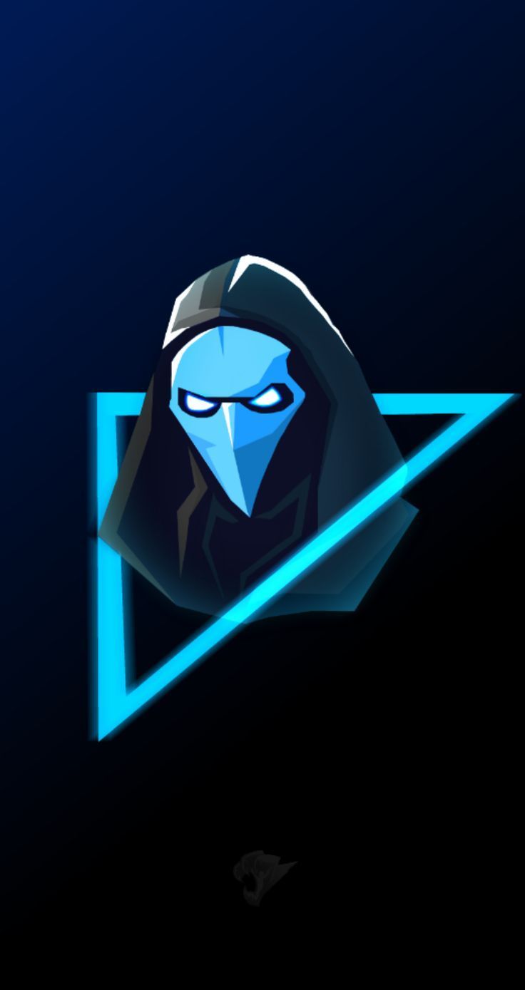 Logo Omen Fortnite blu, battle royale, 736x1389 Verticale, Mobile