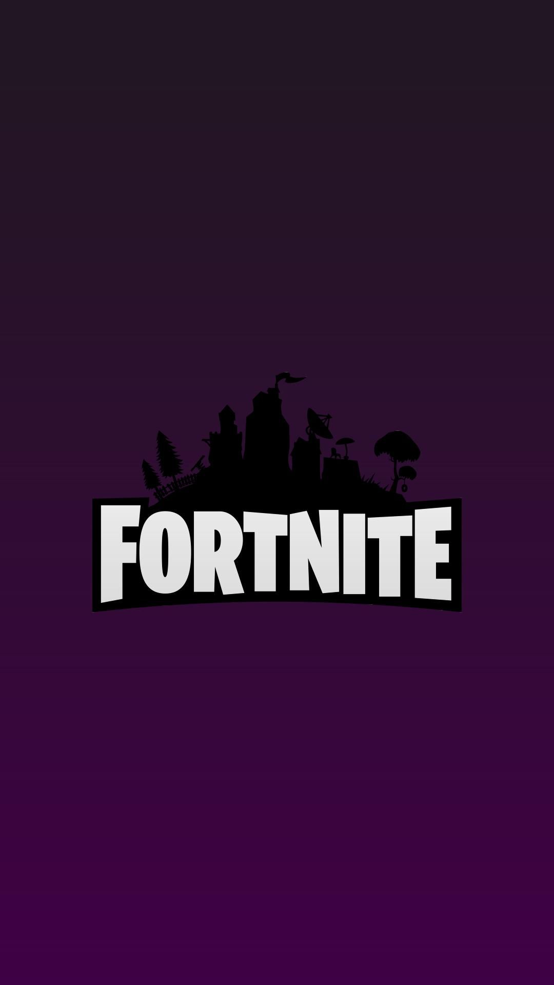 Logo Fortnite silhouette castello, 1080x1920 Verticale, Samsung Galaxy