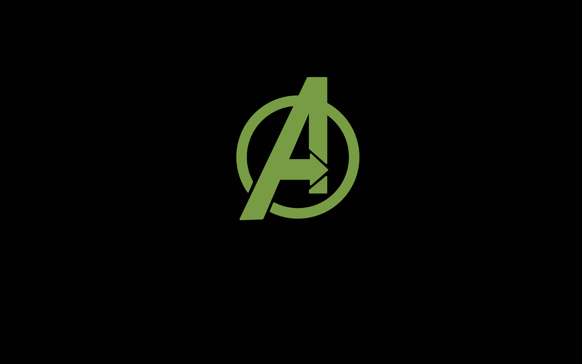 Logo Hulk verde su nero, 1920x1080 1080p, PC