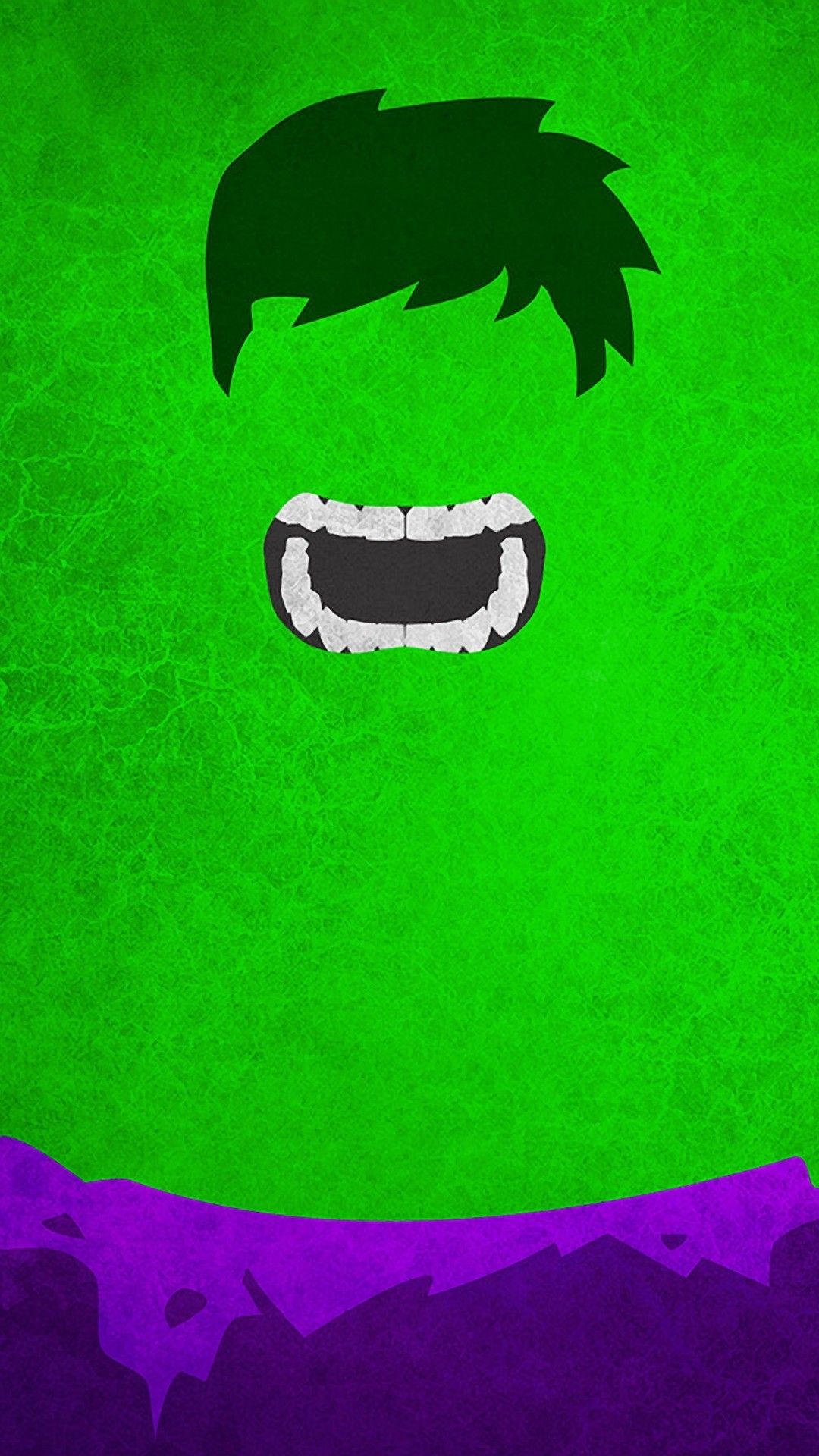 Logo minimalista Hulk verde, 1080x1920 Verticale, Telefono