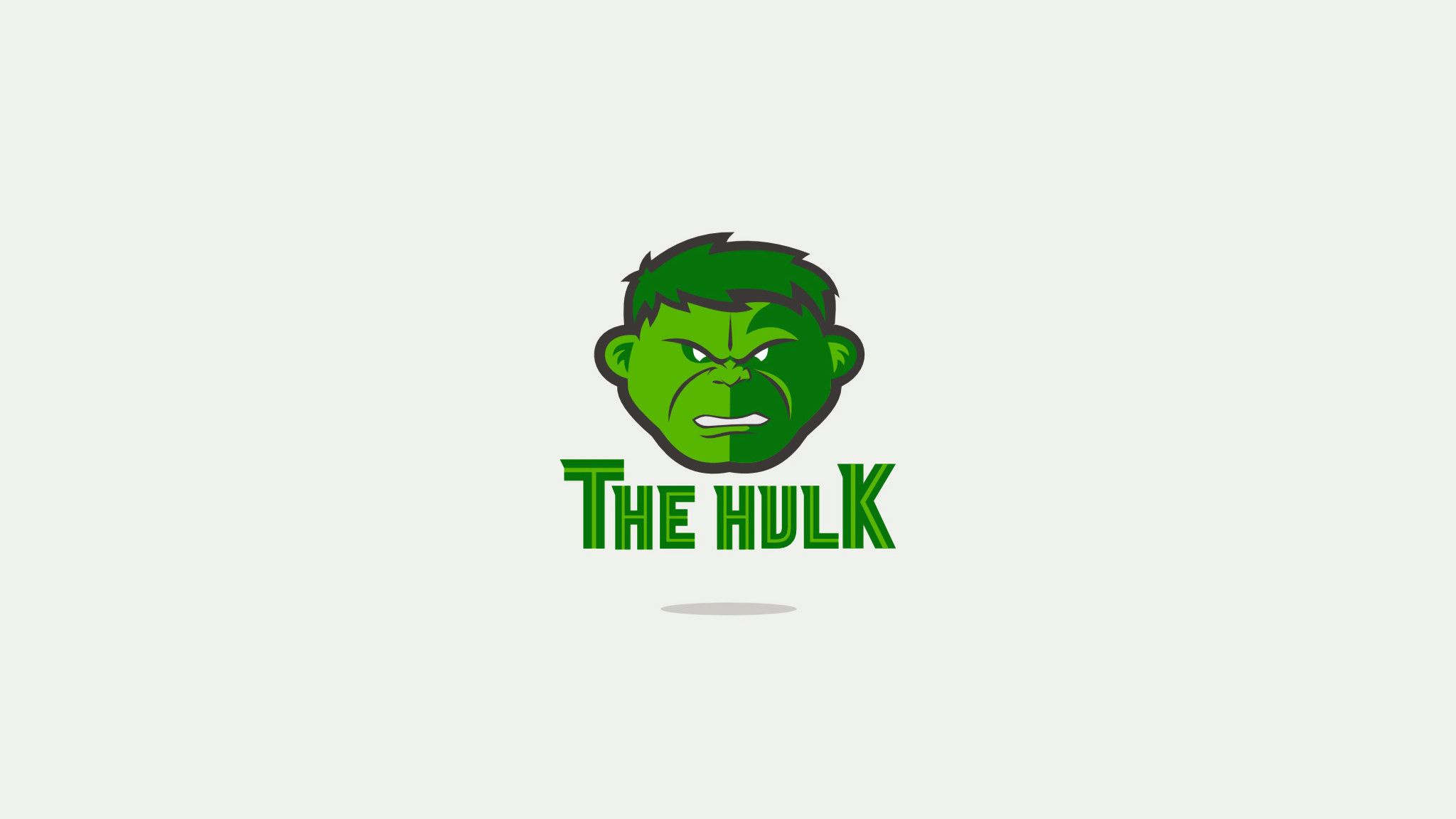 Logo Hulk minimalista verde, 2048x1152 alta risoluzione, Laptop